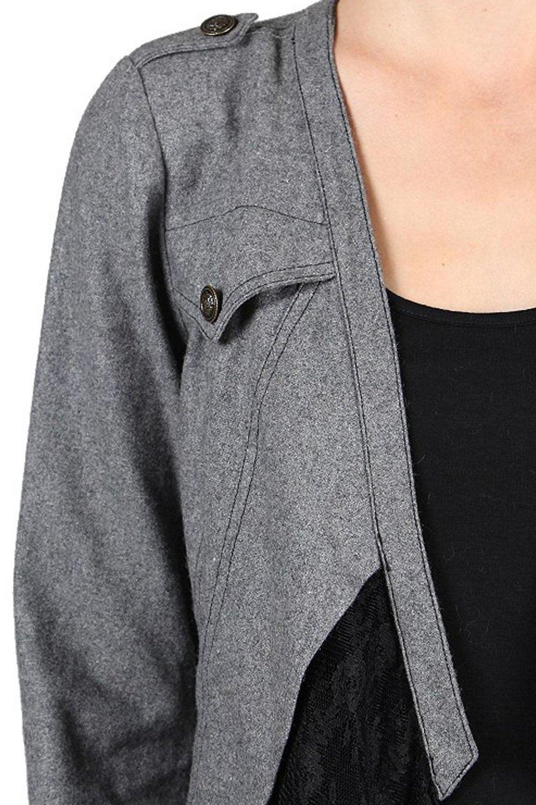 Gray Black Lace Jacket Product Image