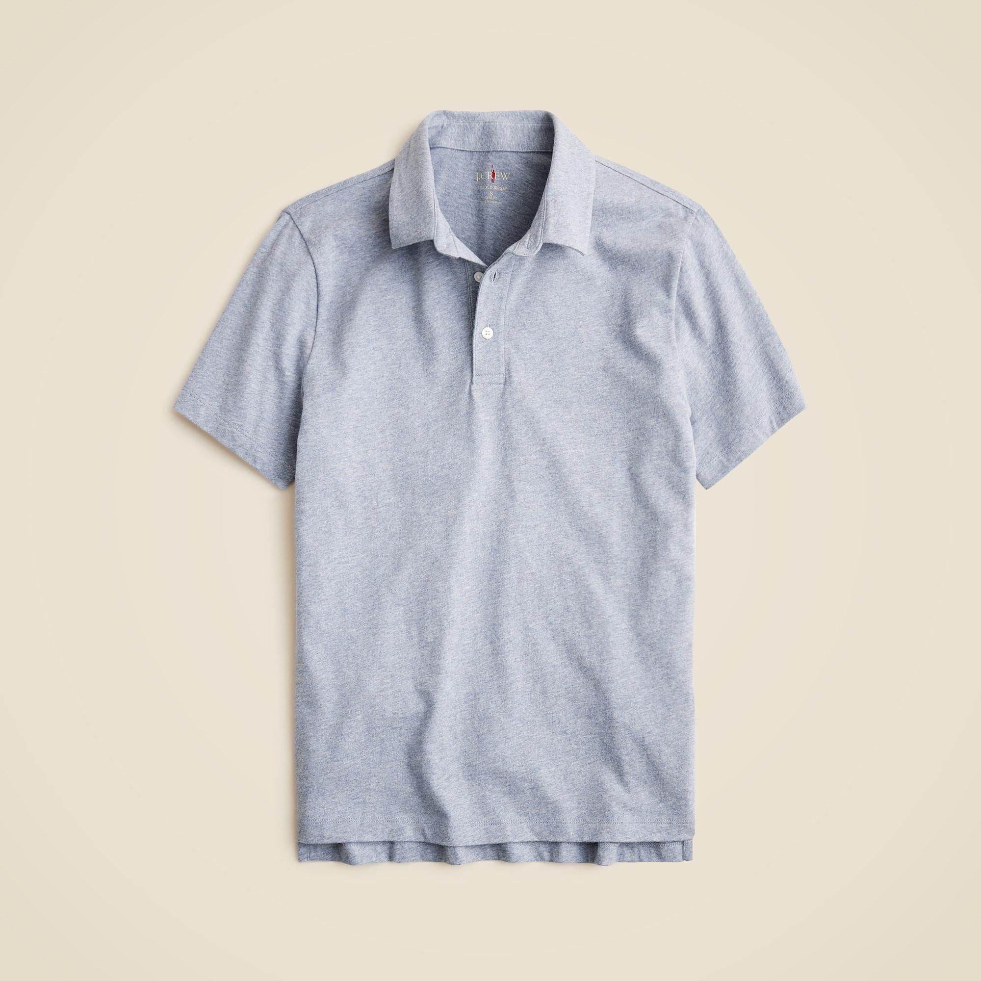 Sueded cotton polo shirt Product Image