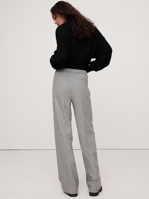 Mid-Rise Pull-On Italian Flannel Pant Product Image