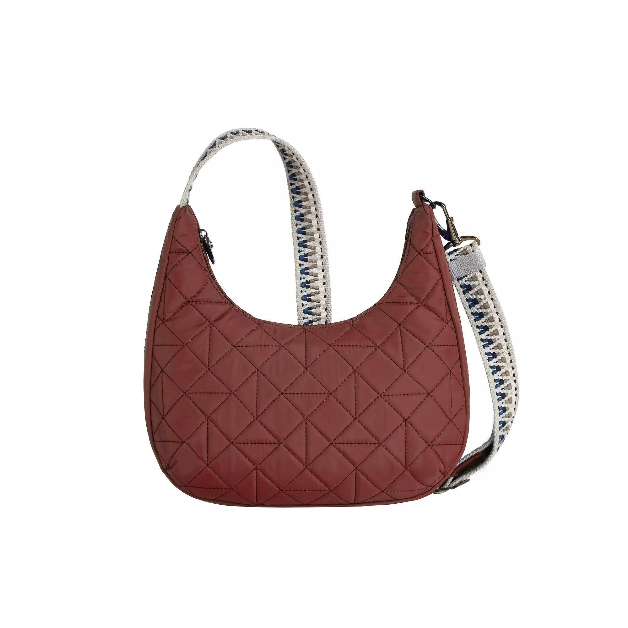 Womens Travelon Anti-Theft Boho Slouchy Crossbody Bag, Red Product Image