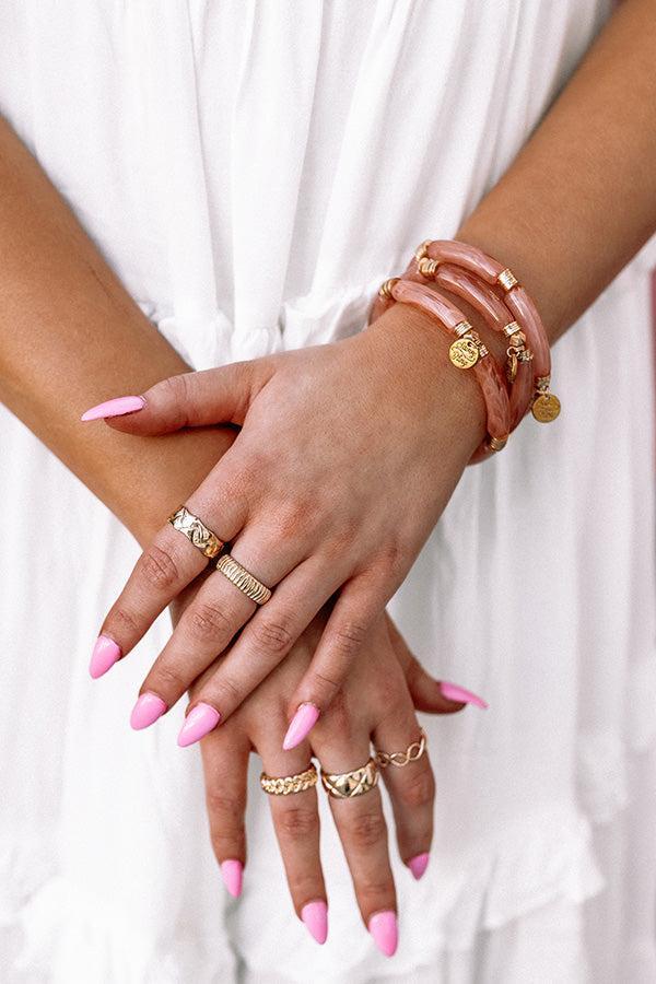 With Me Forever Marble Bracelet In Blooming Dahlia Product Image
