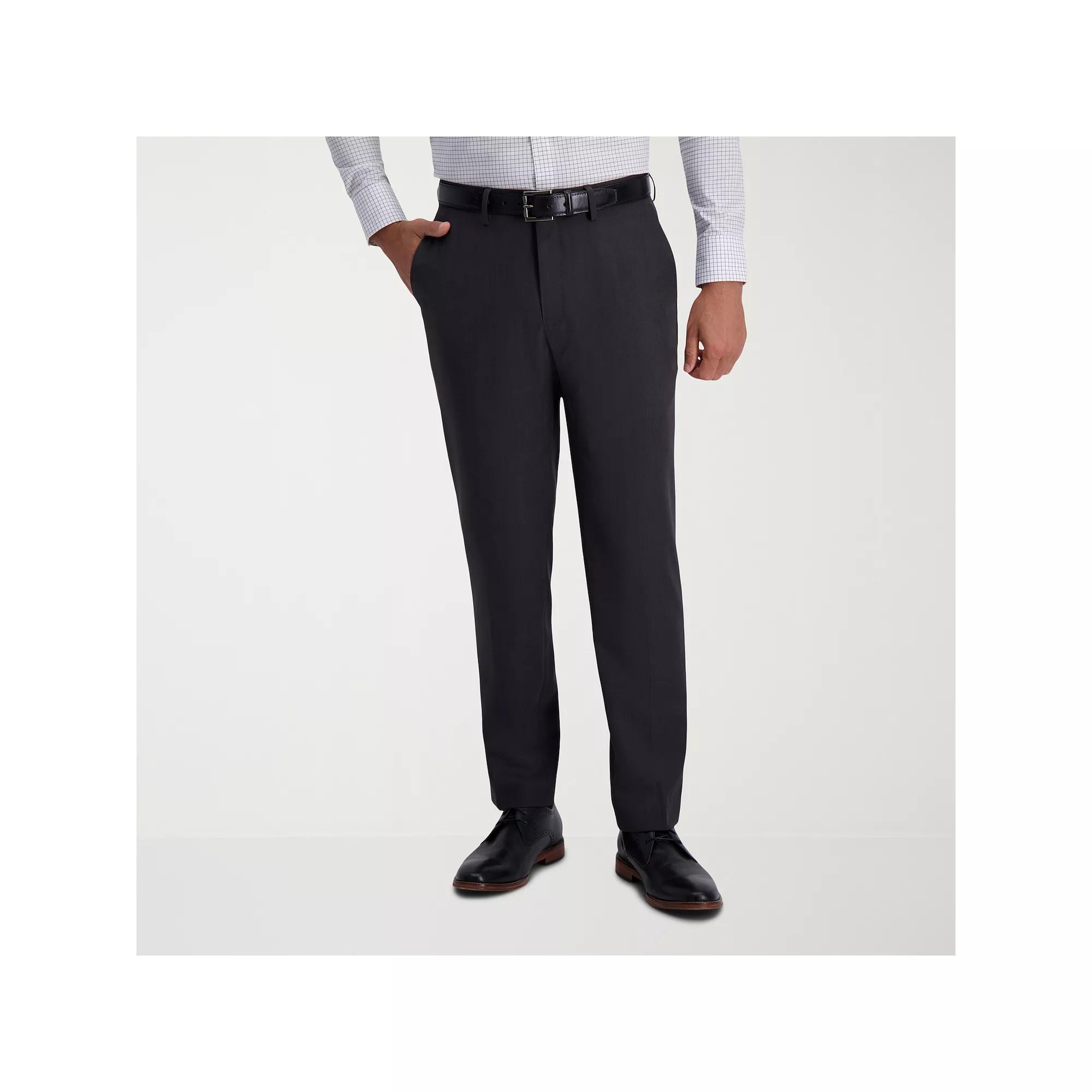 Mens Haggar Premium Comfort Flex-Waist Slim-Fit Stretch Flat-Front Dress Pants, Mens Product Image