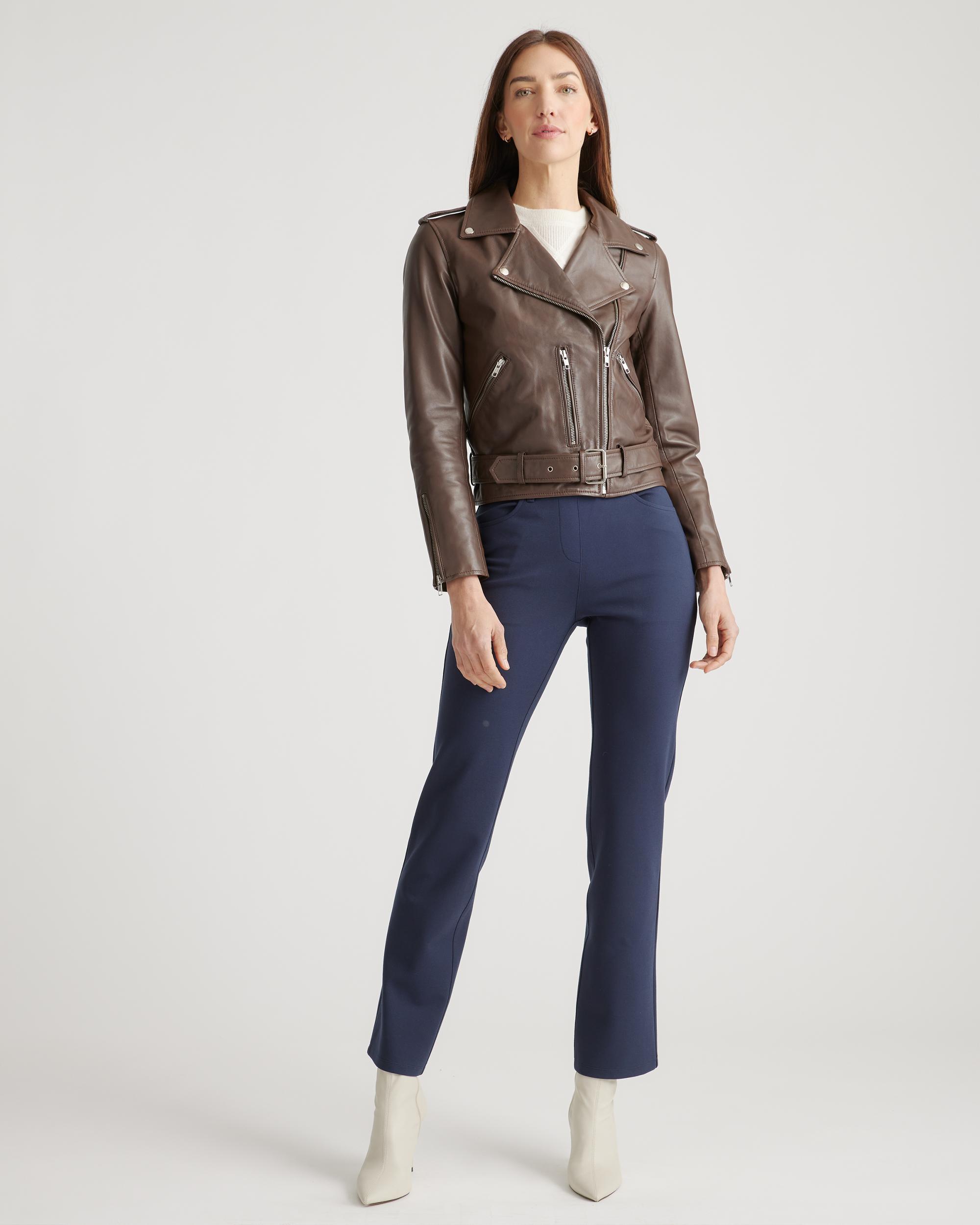 Quince | Women's Ultra-Stretch Ponte Straight Leg 4-Pocket Pants Size XL, Rayon Product Image