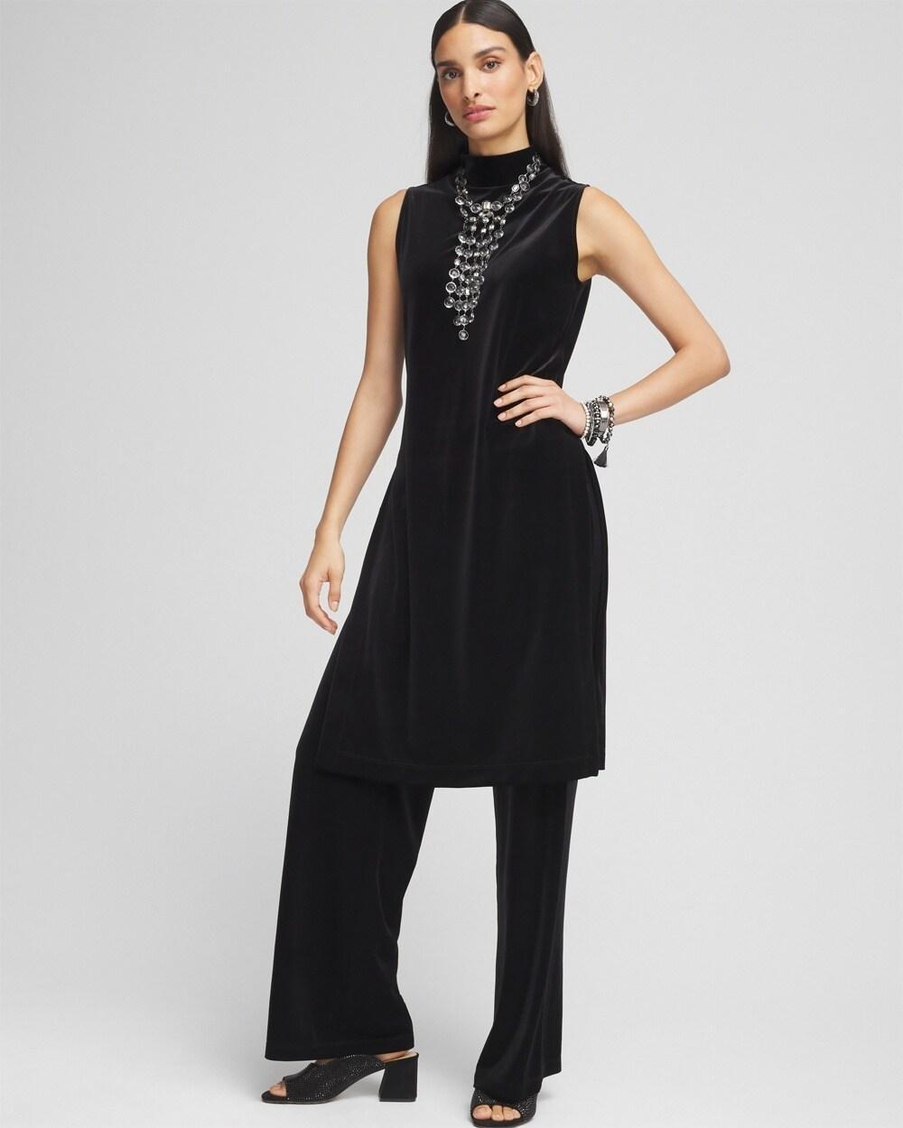 Travelers™ Maxi Mock-Neck Velvet Tunic Product Image