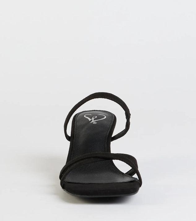 Chic Strappy Kitten Stiletto Heels Product Image