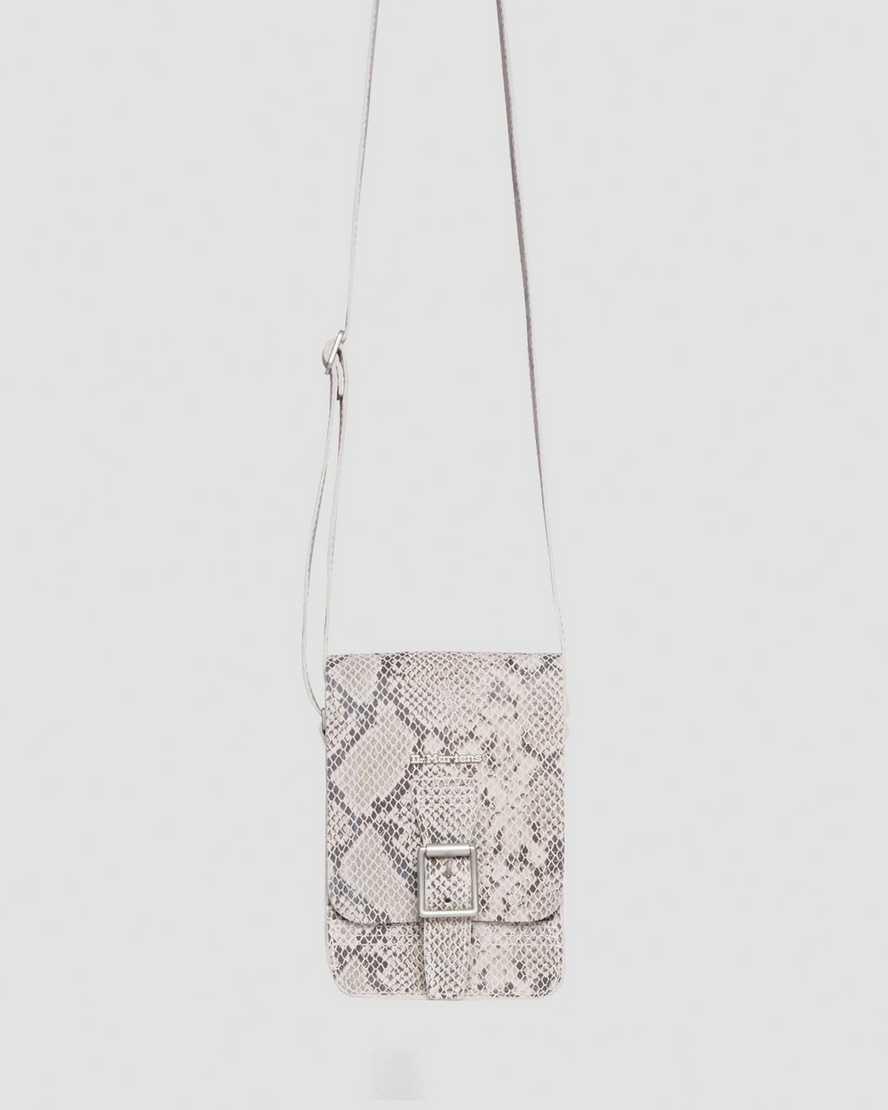 Snake Print Leather Vertical Crossbody Bag Product Image