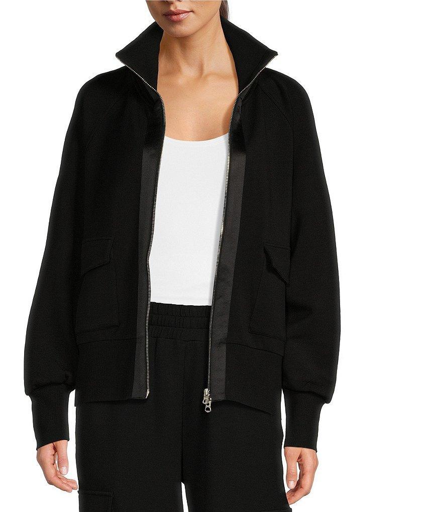 Varley Roxbury DoubleSoft® Stand Collar Raglan Long Sleeve Zip Through Sweat Jacket Product Image