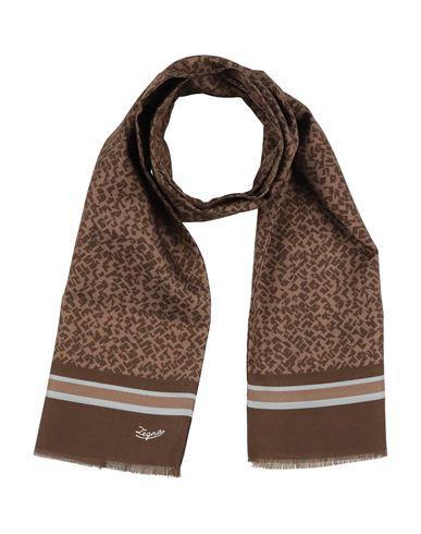 ZEGNA Man Scarf Brown Size - Cotton, Silk Product Image