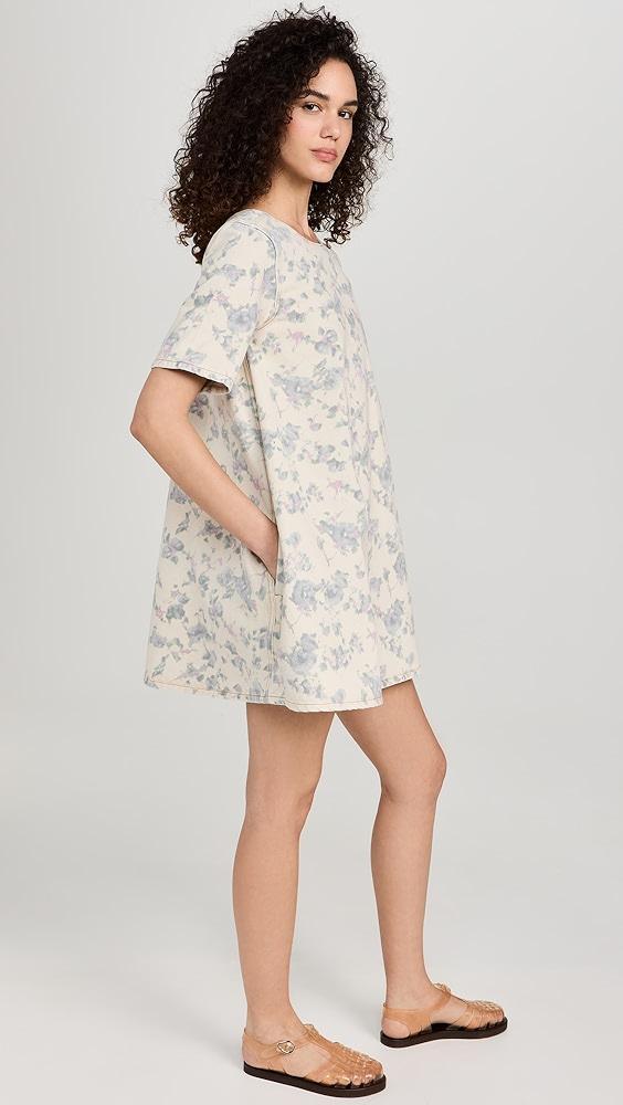 GANNI Floral Printed Denim Open Back Mini Dress | Shopbop Product Image