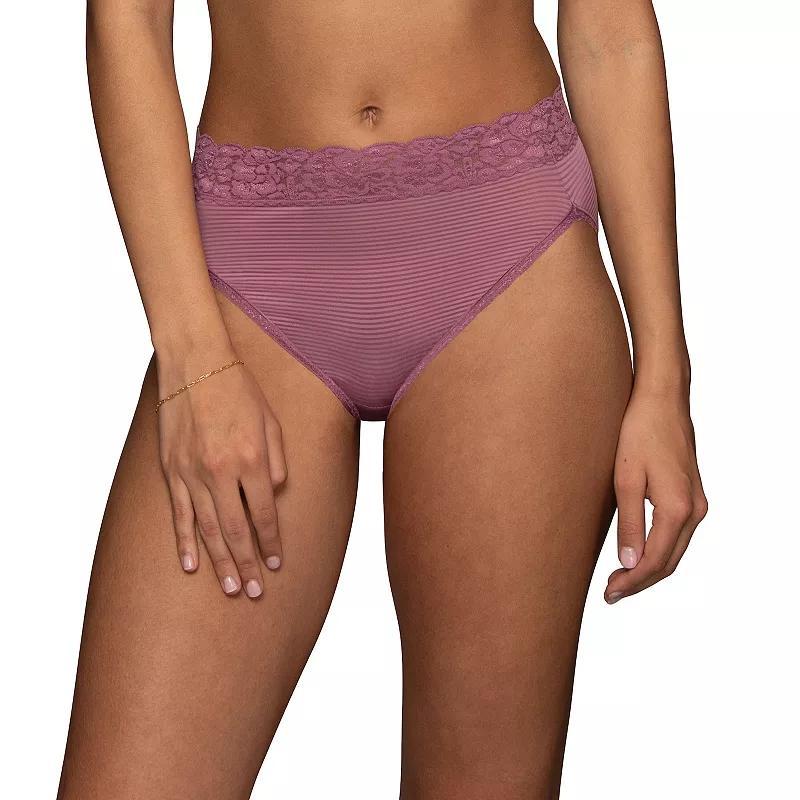 Womens Vanity Fair Lingerie Flattering Lace Hi-Cut Panty 13280 Product Image