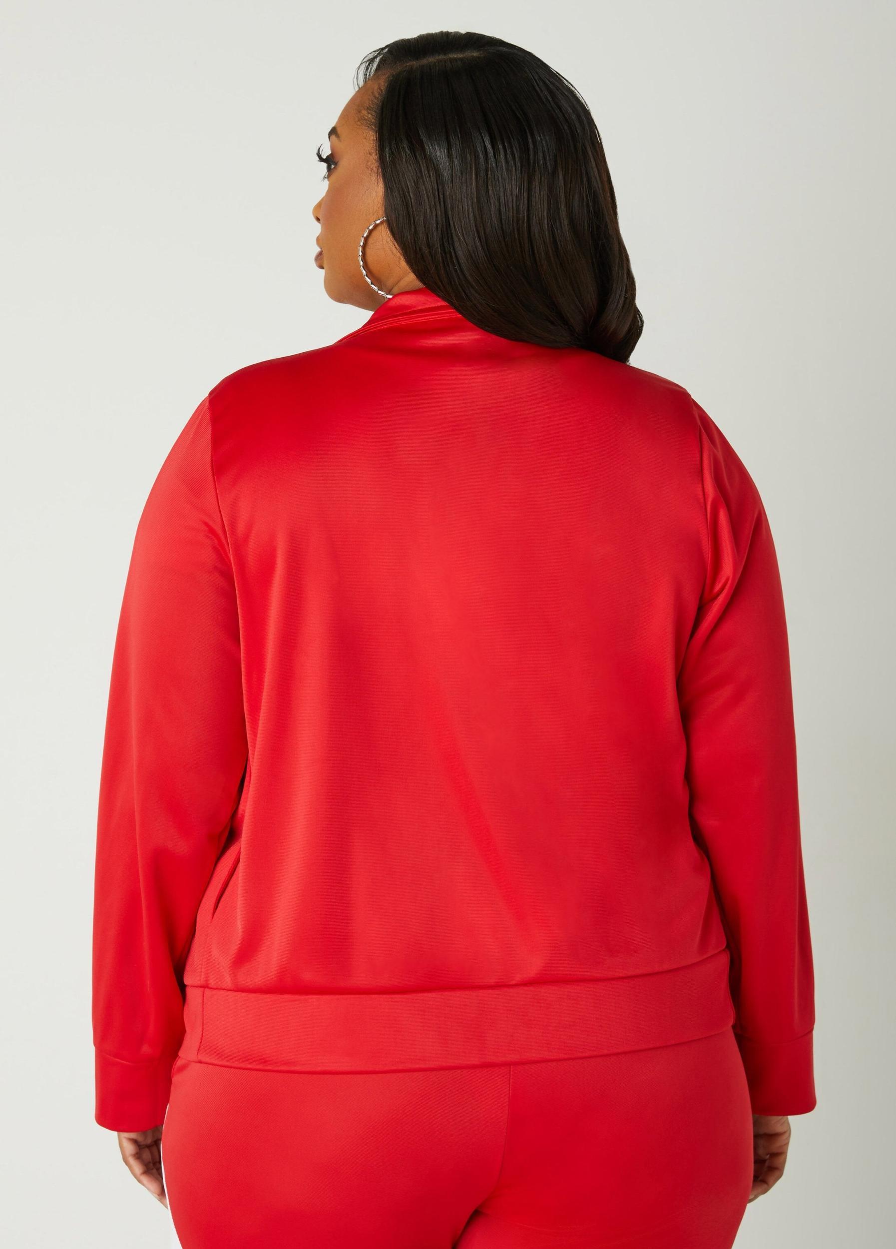 Striped Trimmed Track Jacket Product Image