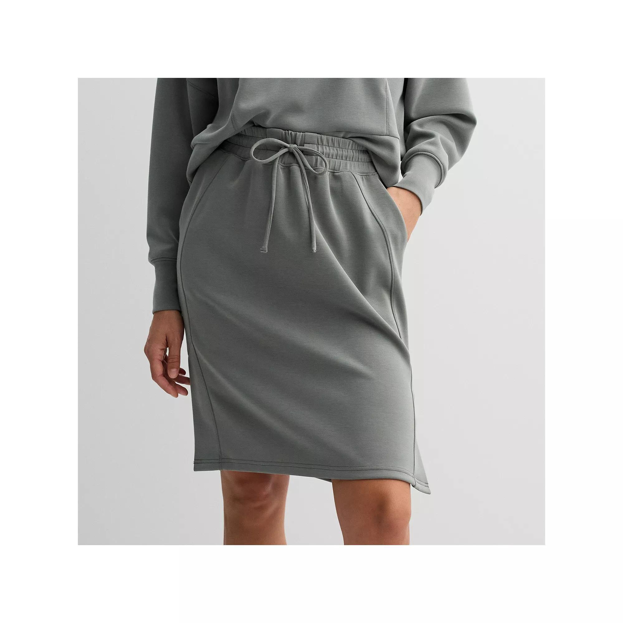 Women's FLX High-Rise Solace Midi Skirt, Size: Small, Mineral Black Product Image