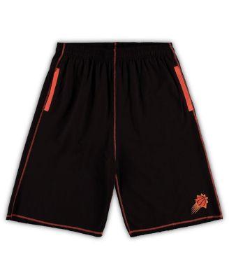 Men's Black/Orange Phoenix Suns Big & Tall Contrast Stitch Knit Shorts, Size: 2XLT, Phx Black Product Image