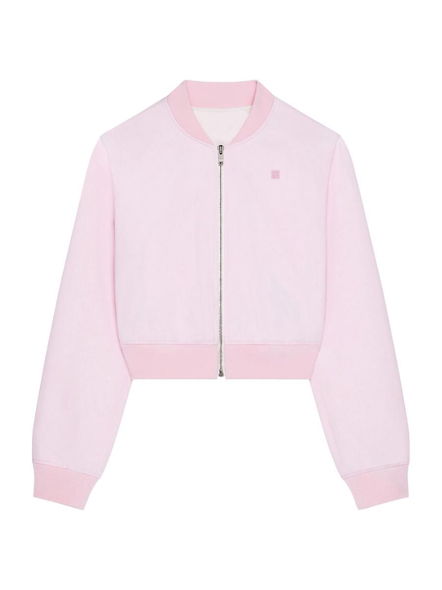Womens Slim Fit Bomber in Cotton Product Image