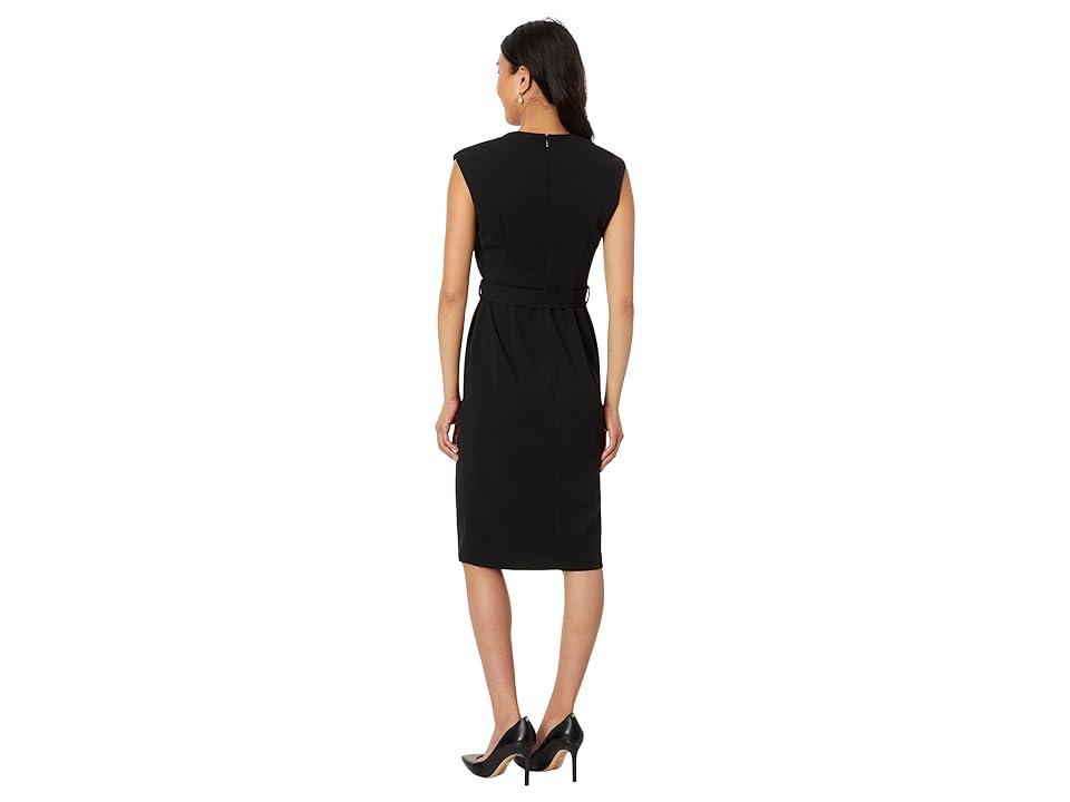 Calvin Klein Cap Sleeve Midi Dress with Seam Detail Women's Dress Product Image