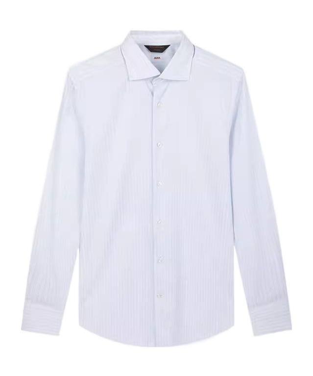 ZEGNA Lapel Long-sleeved Shirt In White Product Image