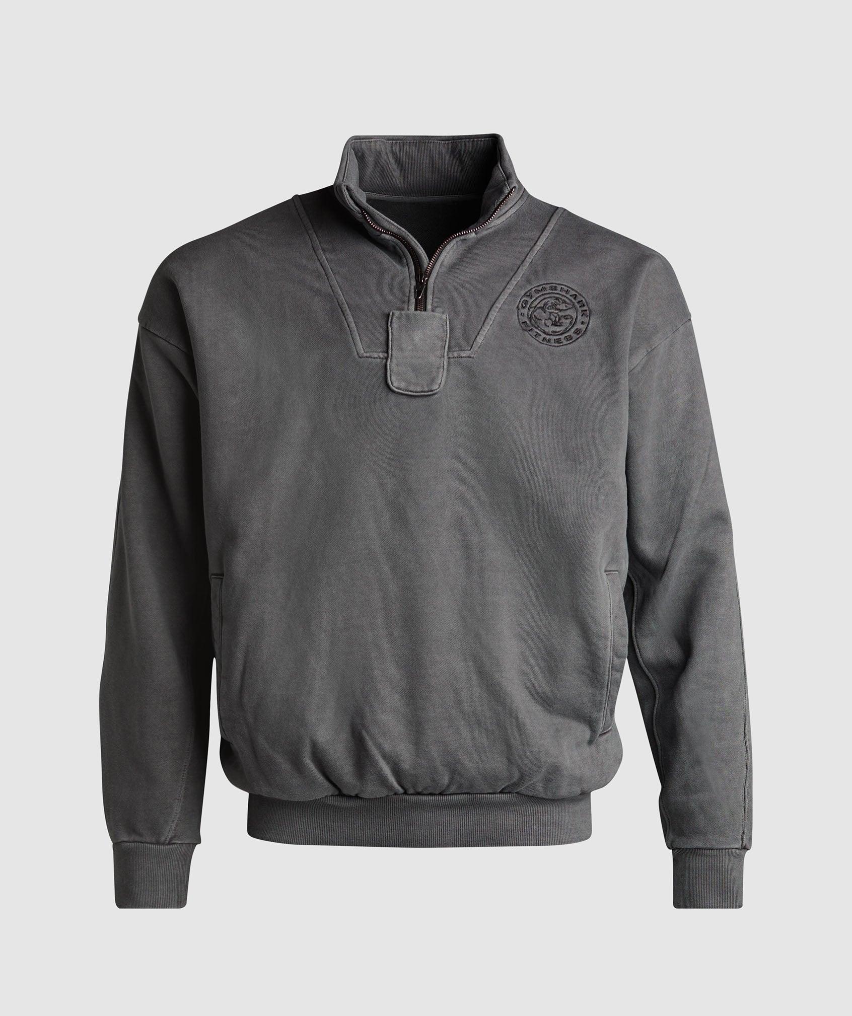 Gymshark Premium Legacy 1/4 Zip - Black Male Product Image