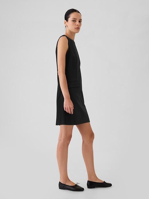 Vegan Leather Mini Shift Dress Product Image