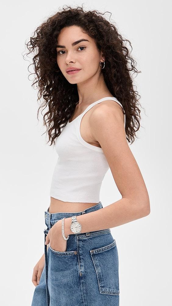 Éterne Cropped Rib Tank Ivory | Shopbop Product Image