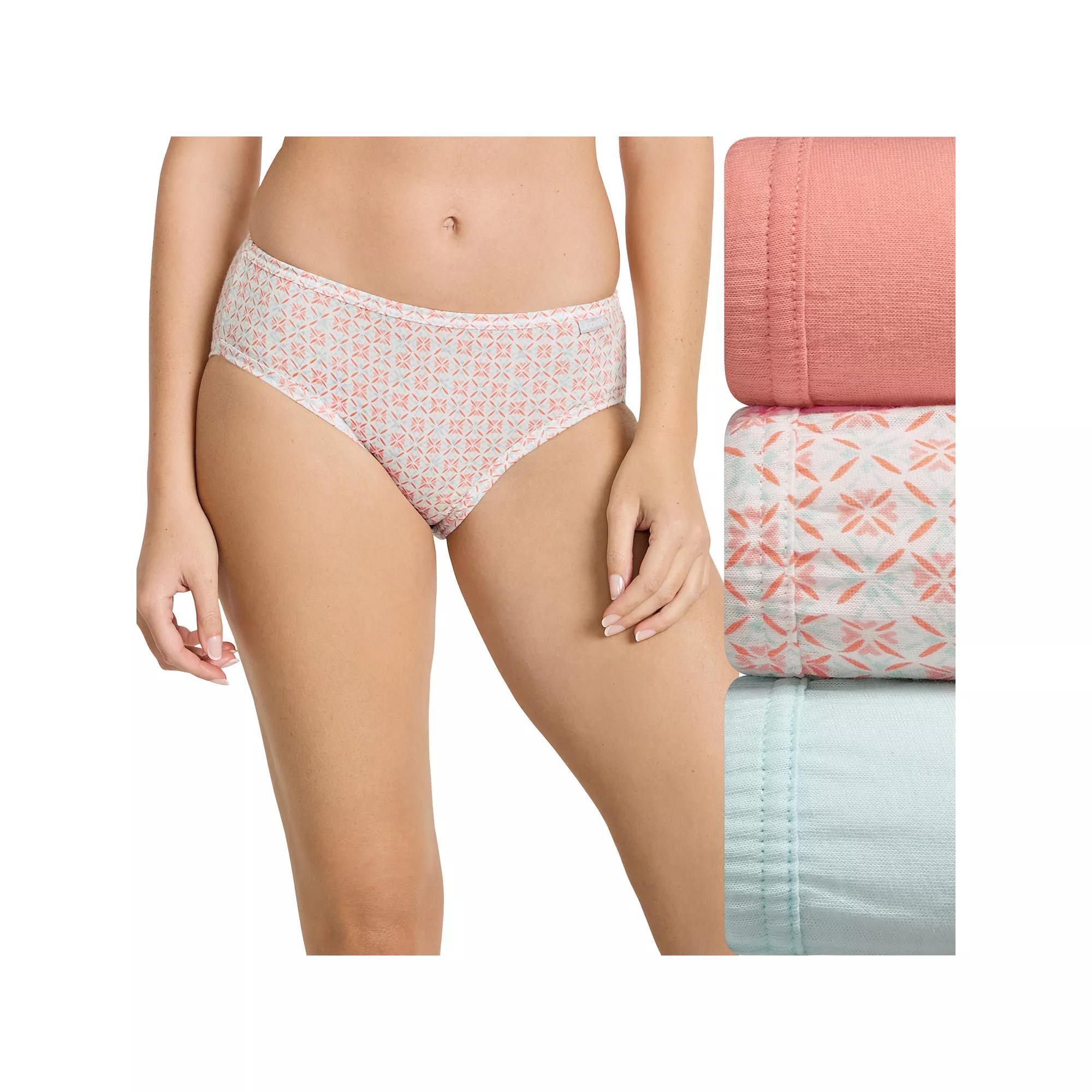 Women's Jockey® Elance 3-Pack Bikini Panty Set 1489, Size: 6, Yellow Stripe Product Image