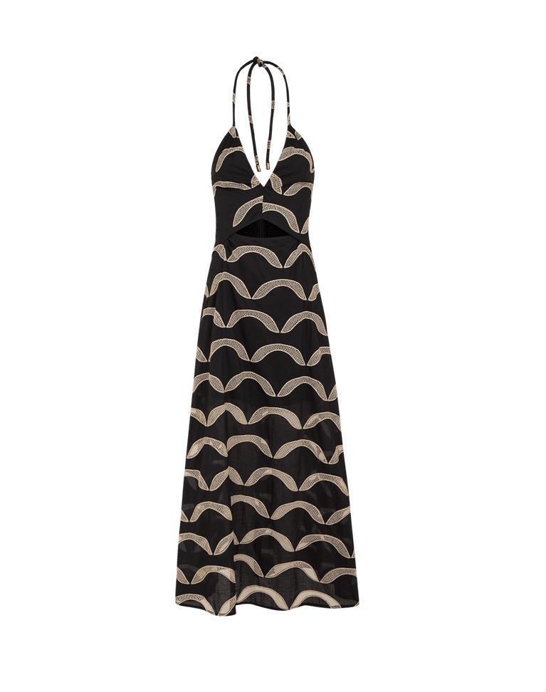 Eyelet Aila Long Dress - Black Product Image