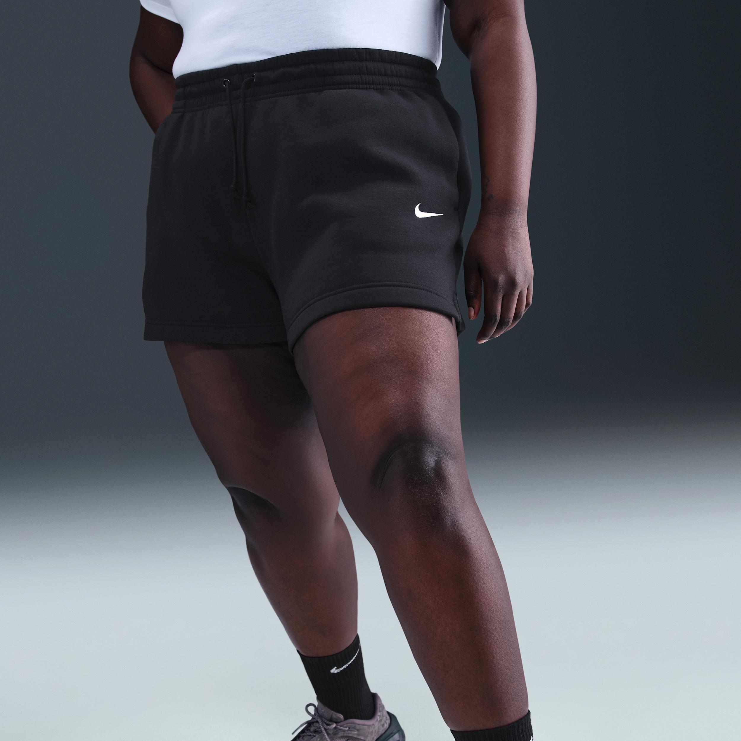 Women's Nike Sportswear Phoenix Fleece Mid-Rise 4" Shorts (Plus Size) Product Image