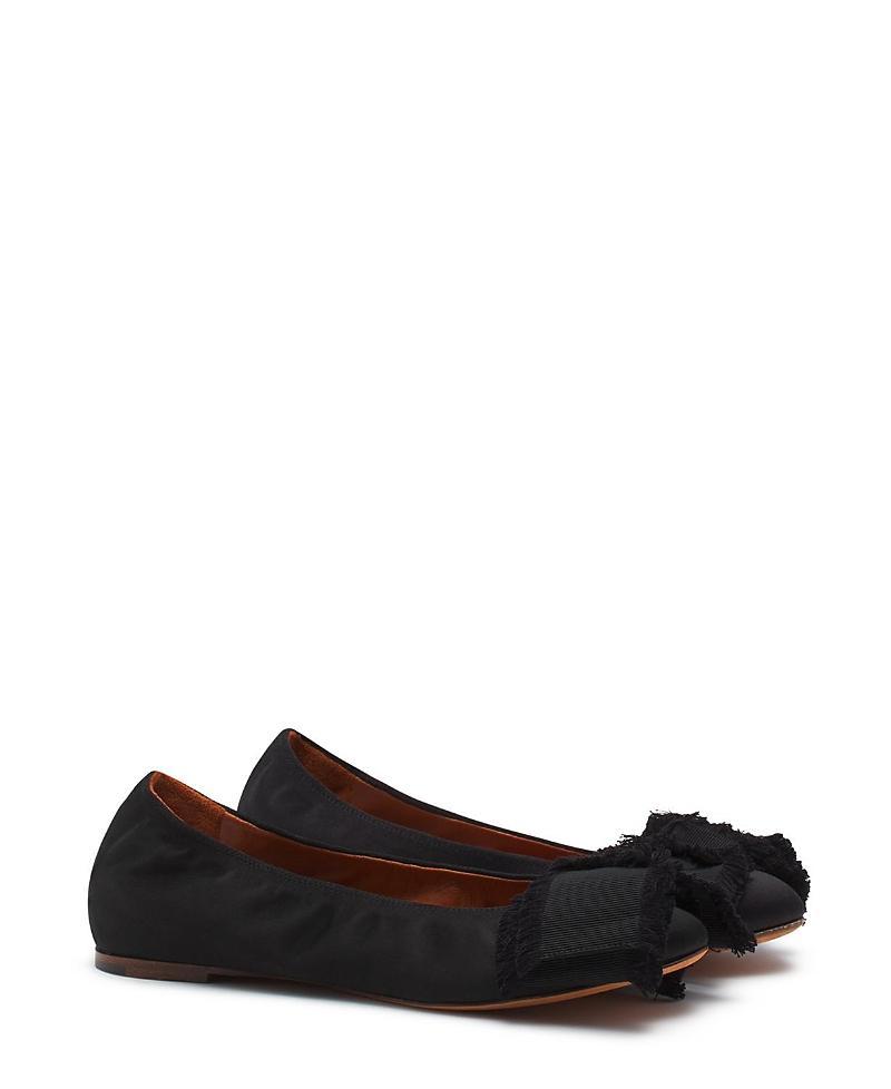 Womens Ballerina Flats with Satin Bow Product Image