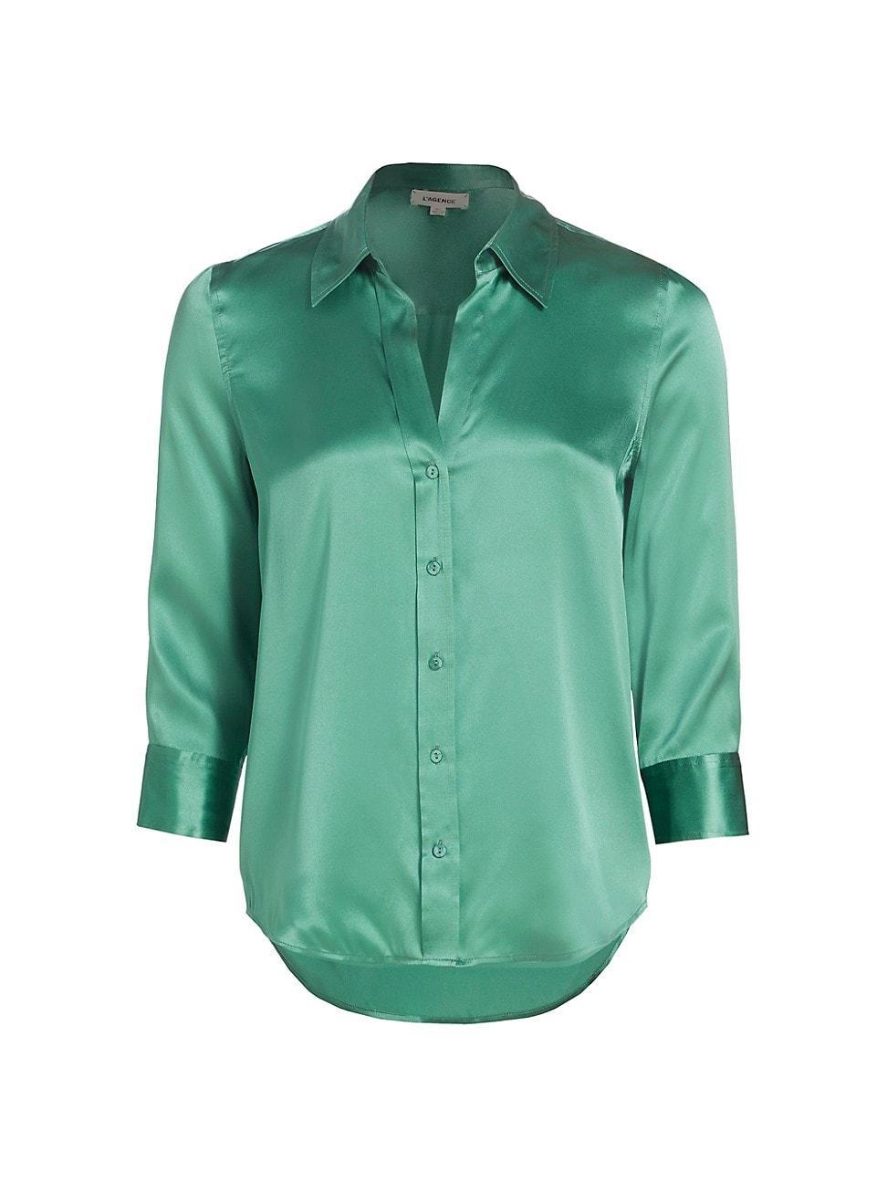 LAgence Dani Silk Charmeuse Blouse Product Image