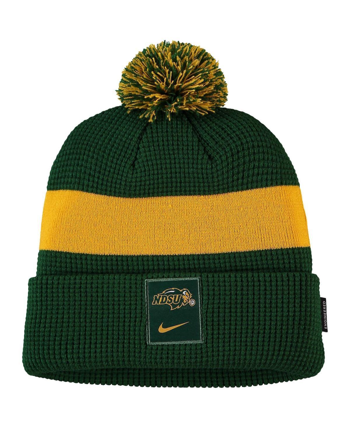 Men's Nike Green NDSU Bison Logo Sideline Cuffed Knit Hat with Pom, Nds Green Product Image