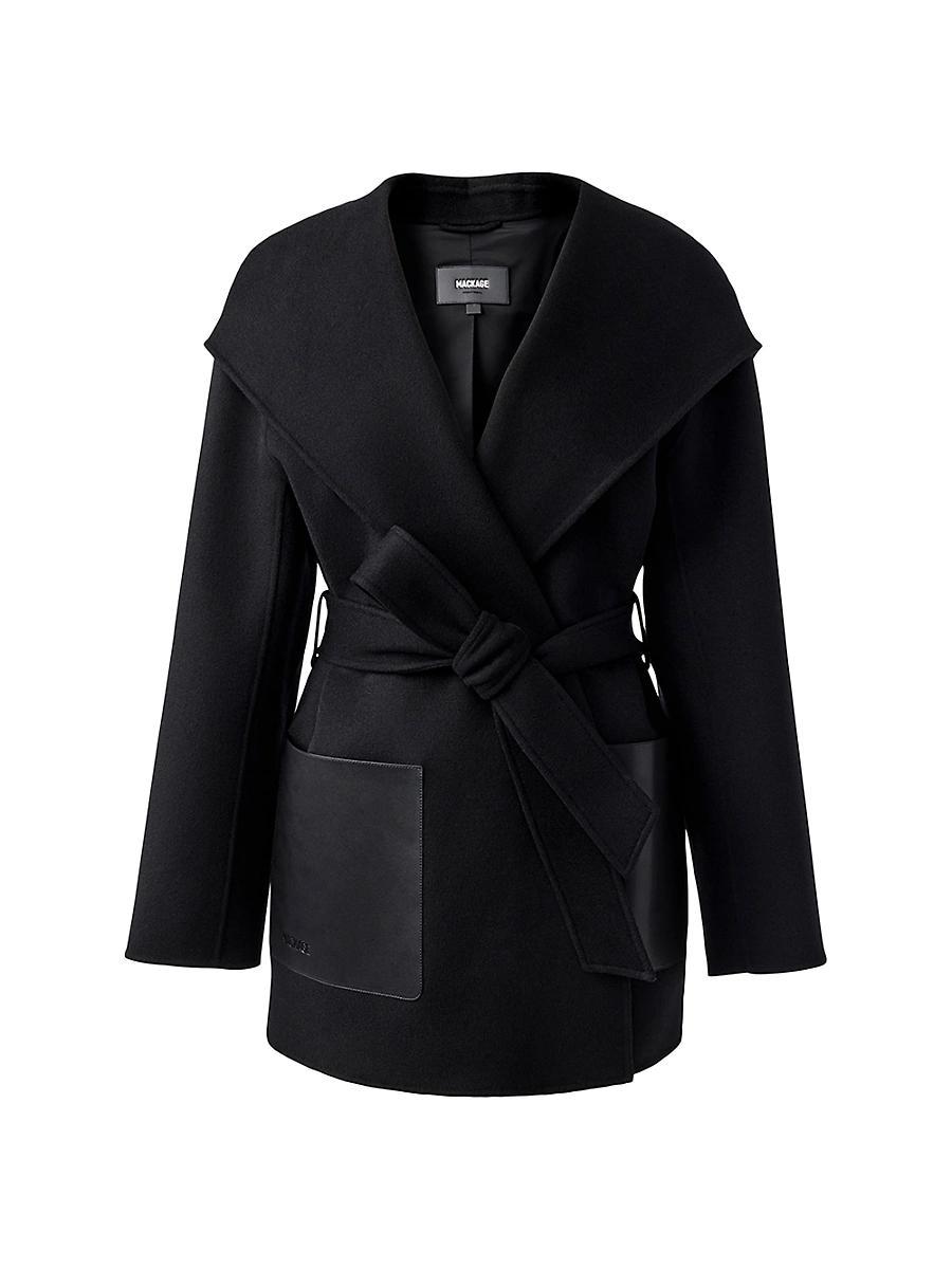 Azra Double-Face Wool Wrap Coat Product Image