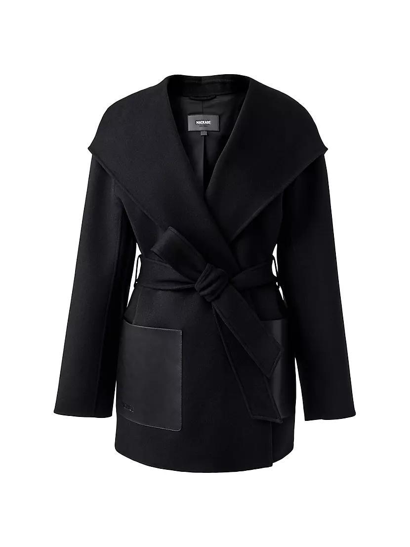 Azra Double-Face Wool Wrap Coat Product Image