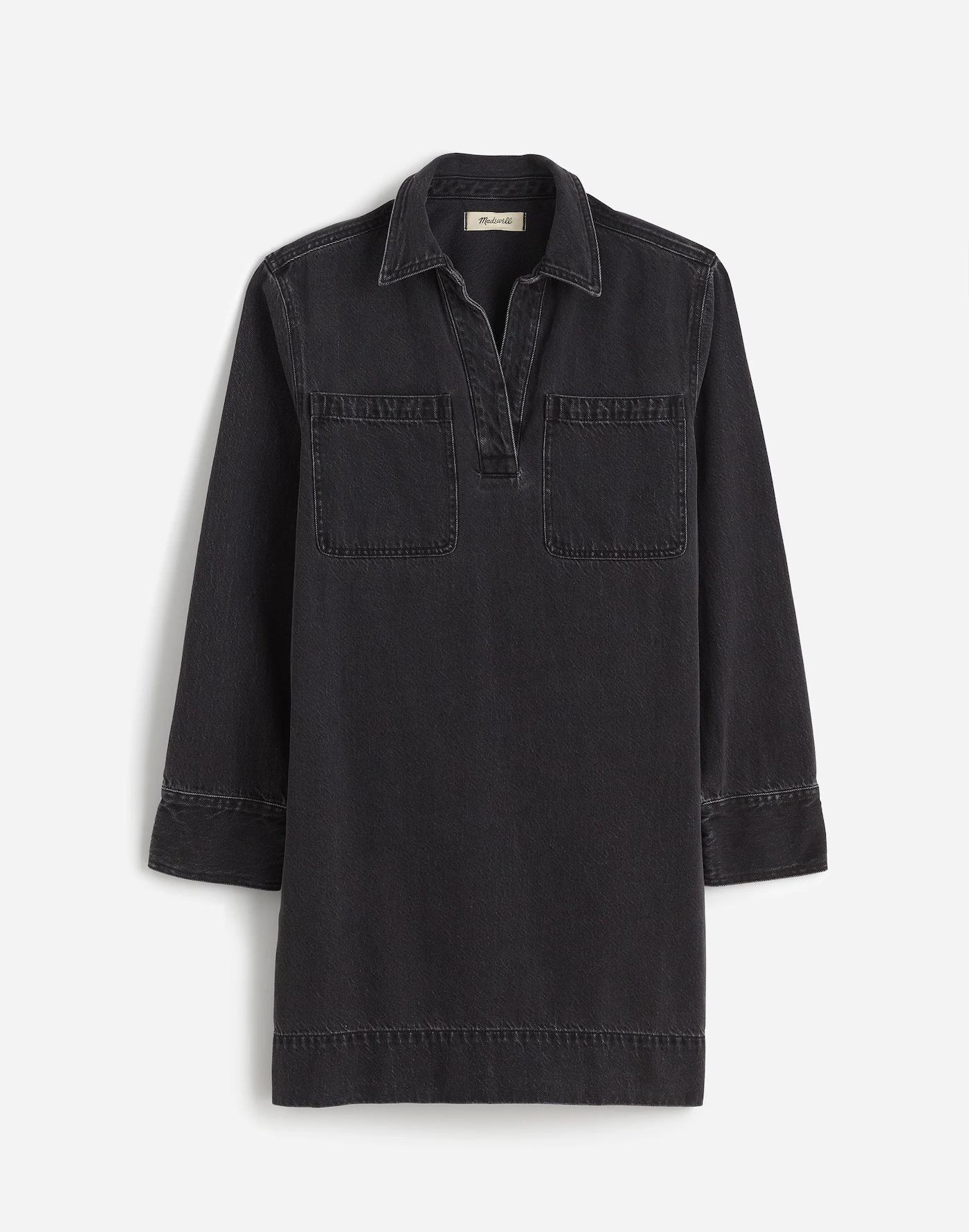 Popover Mini Dress: Airy Denim Edition Product Image