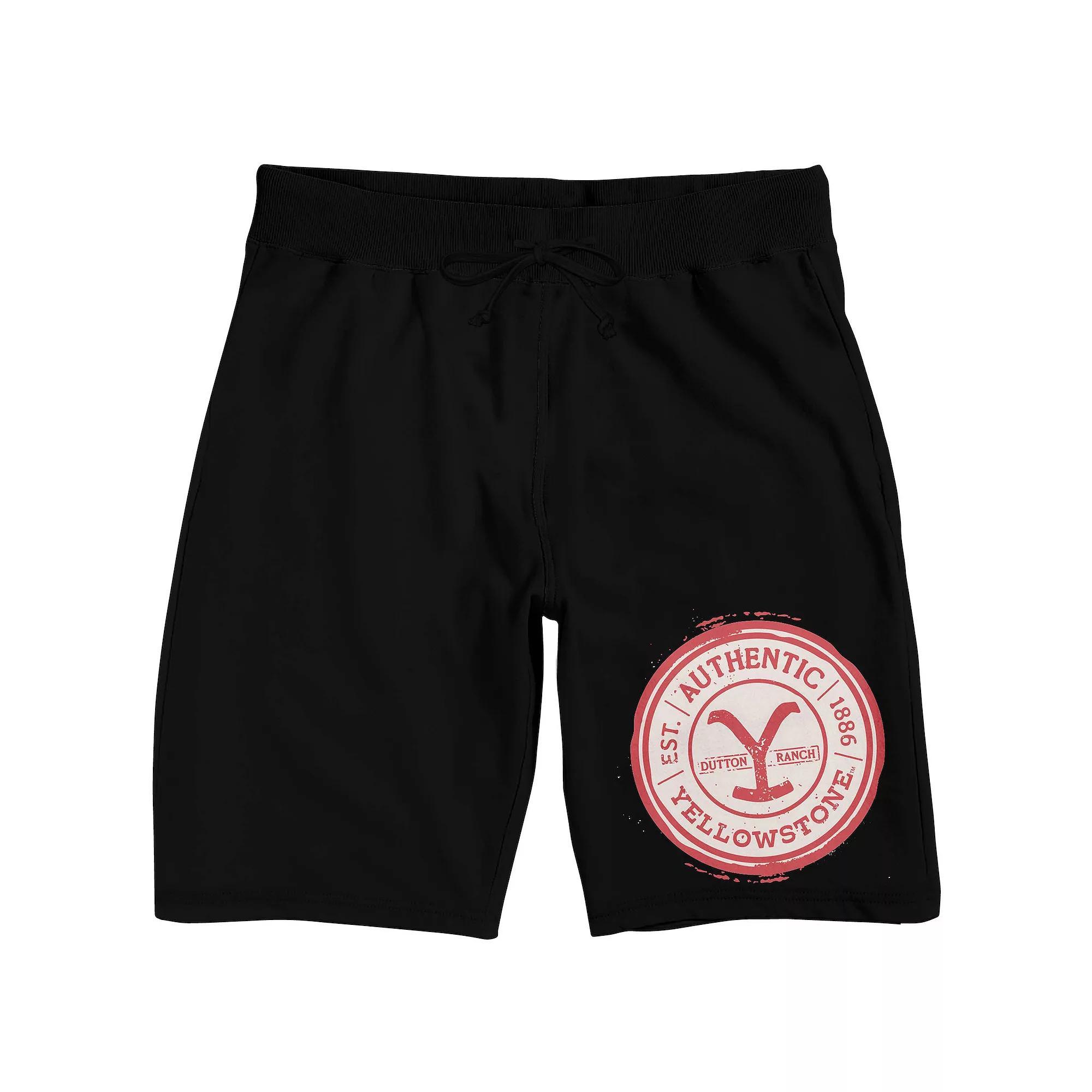 Men's Yellowstone Authentic Sleep Shorts, Size: XXL, Black Product Image