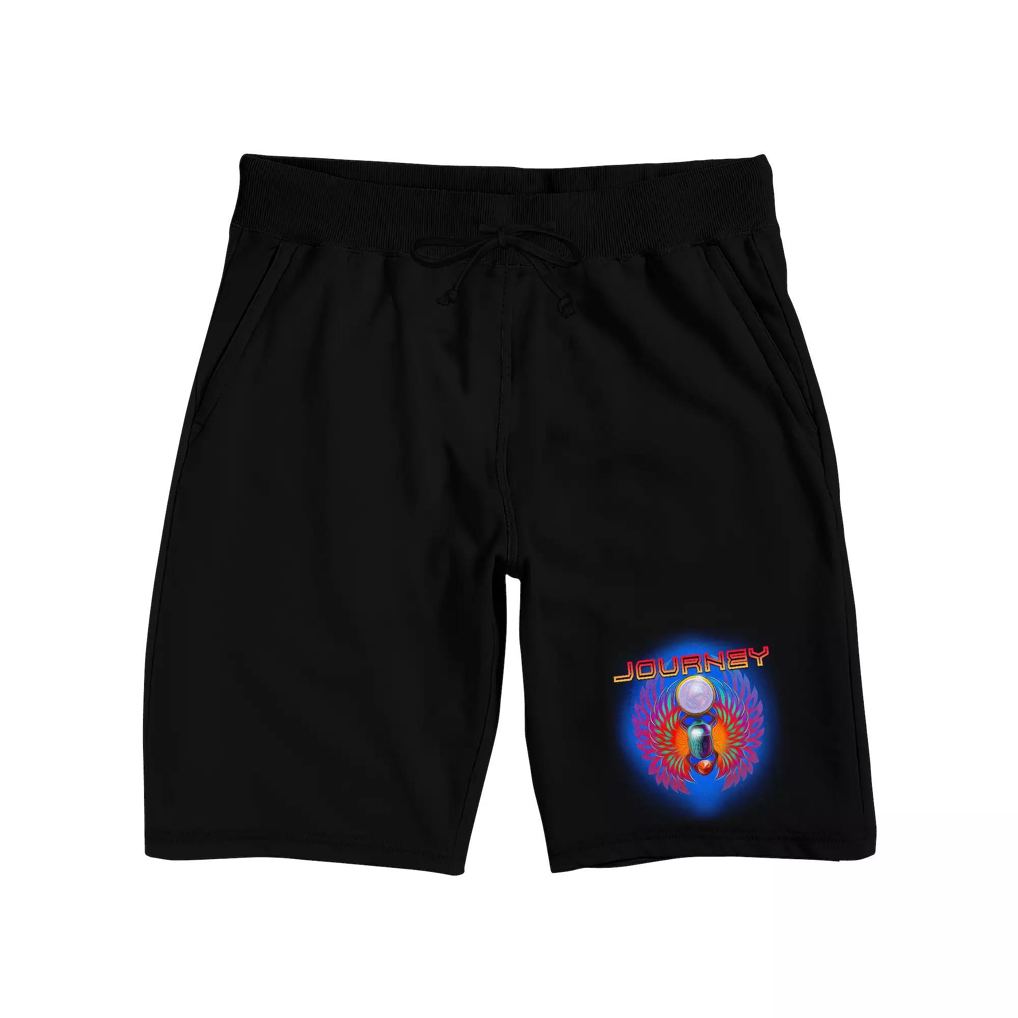 Men's Journey Greatest Hits Pajama Shorts, Size: XXL, Black Product Image
