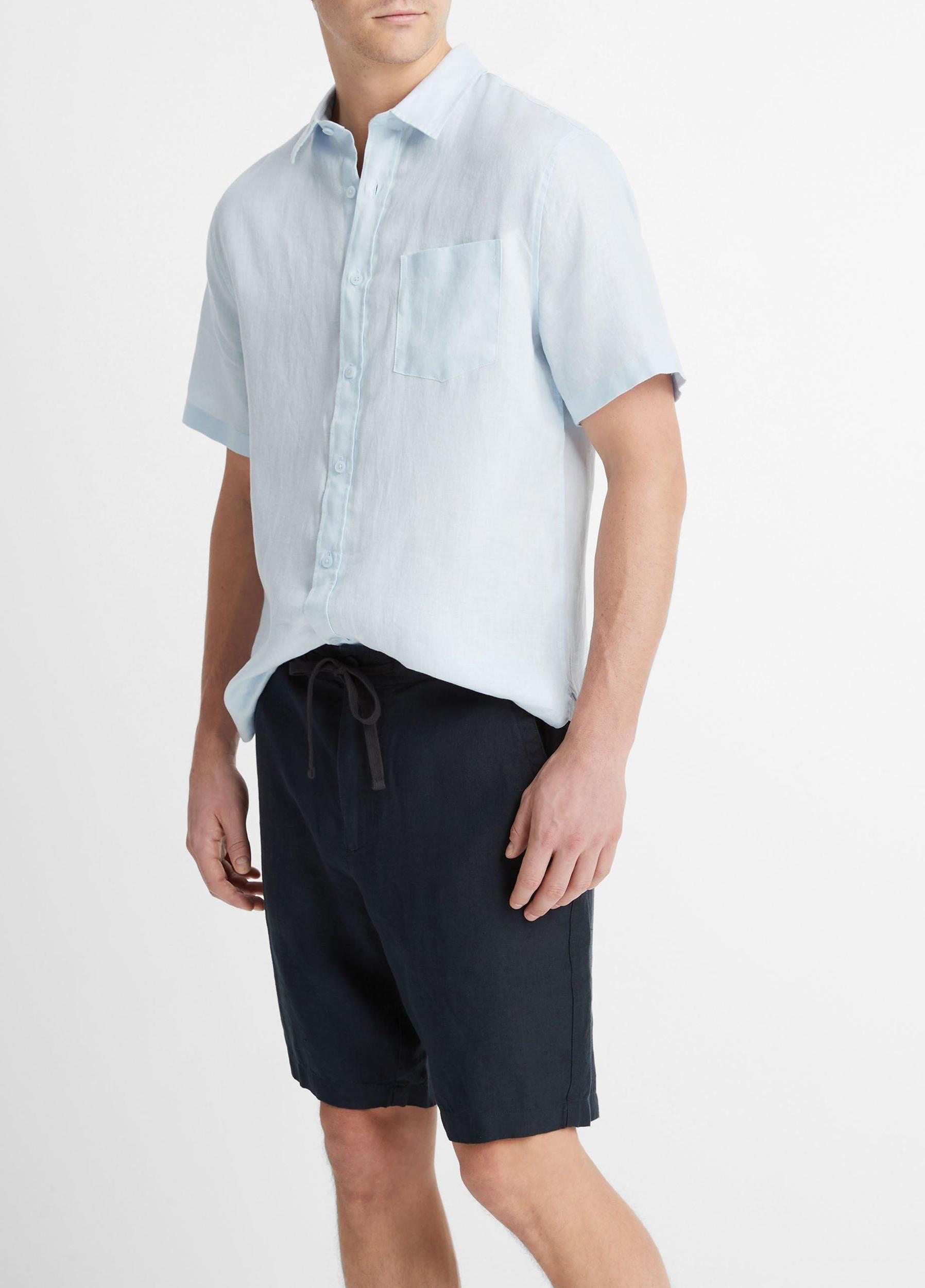 Mens Hemp Drawstring Short, Dried Cactus, Size L Vince Product Image