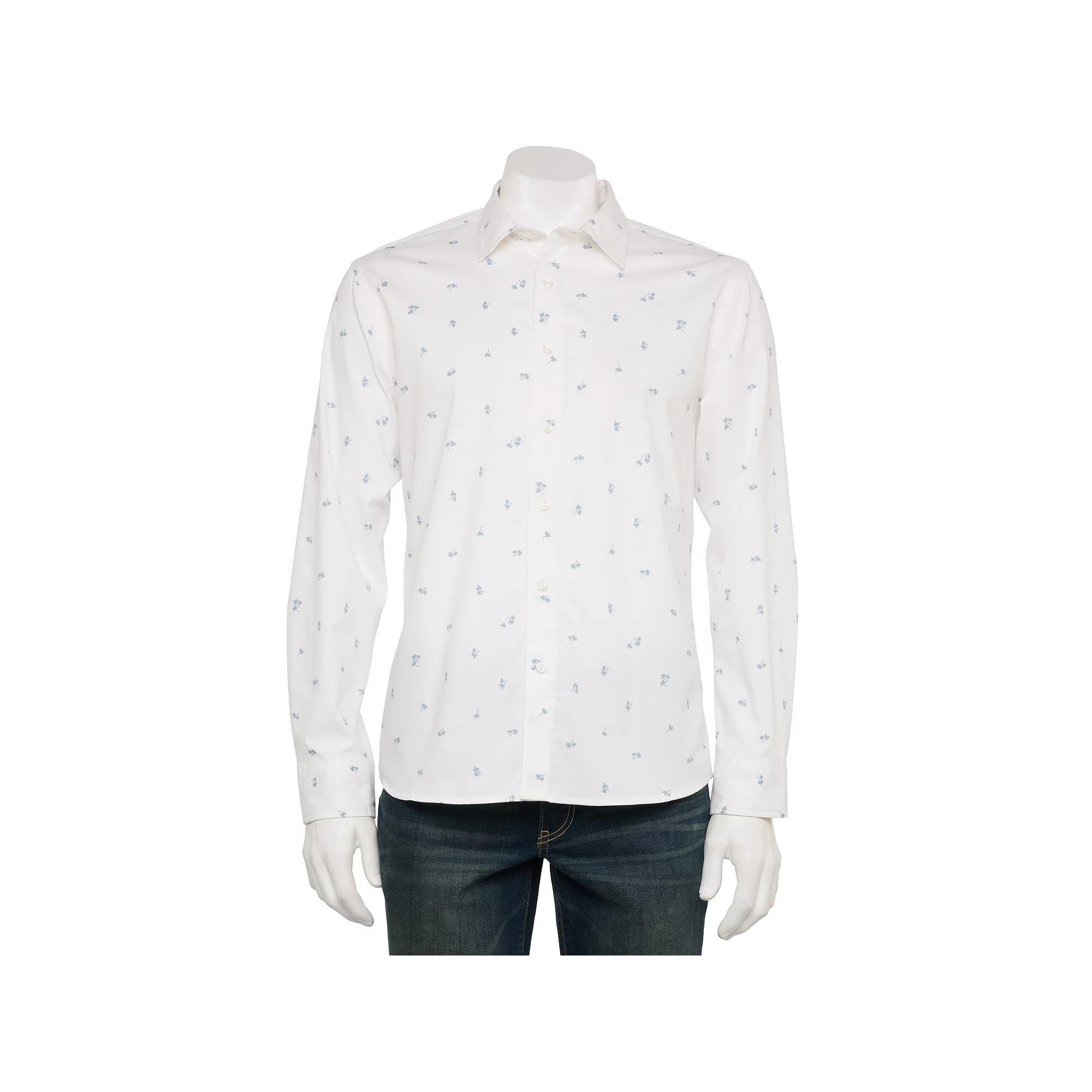Men's Sonoma Goods For Life® Long-Sleeve Performance Shirt, Size: XXL, Light Paco Palm Product Image