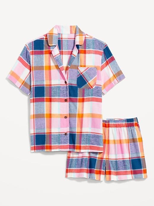 Printed Flannel Pajama Set for Men Product Image