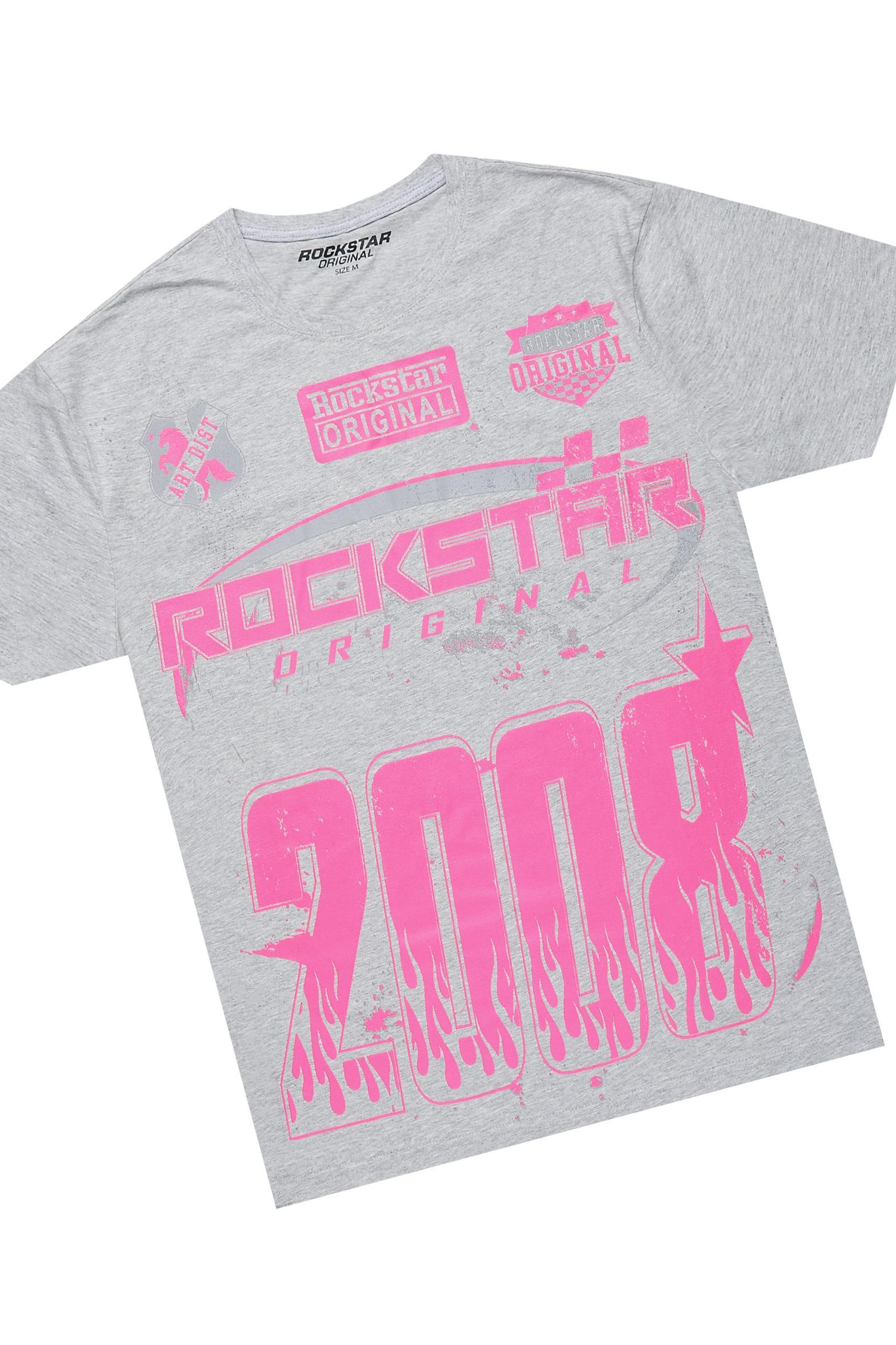 Esha Heather Grey T-Shirt Trackset Female Product Image