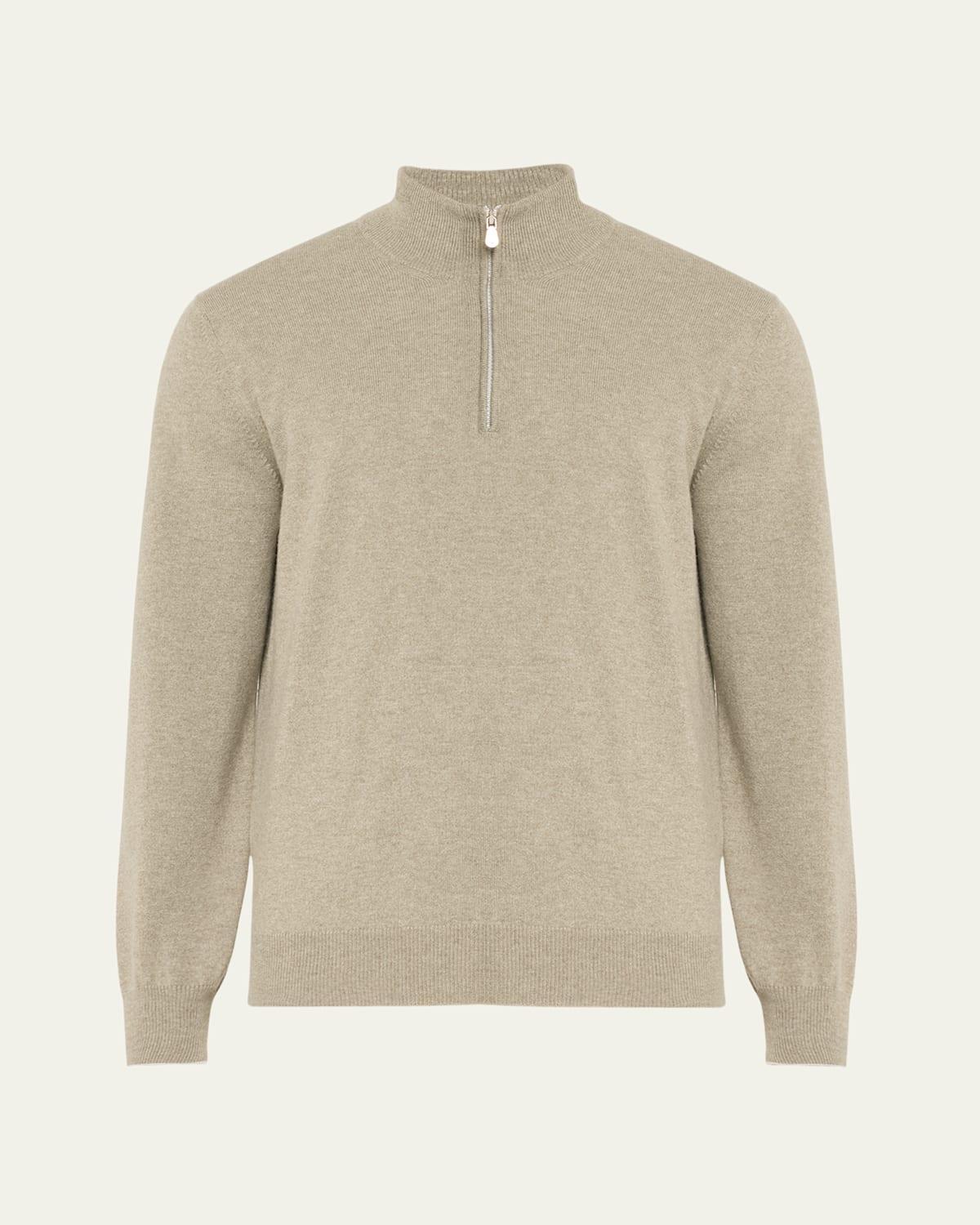 Mens Cashmere Quarter-Zip Sweater Product Image