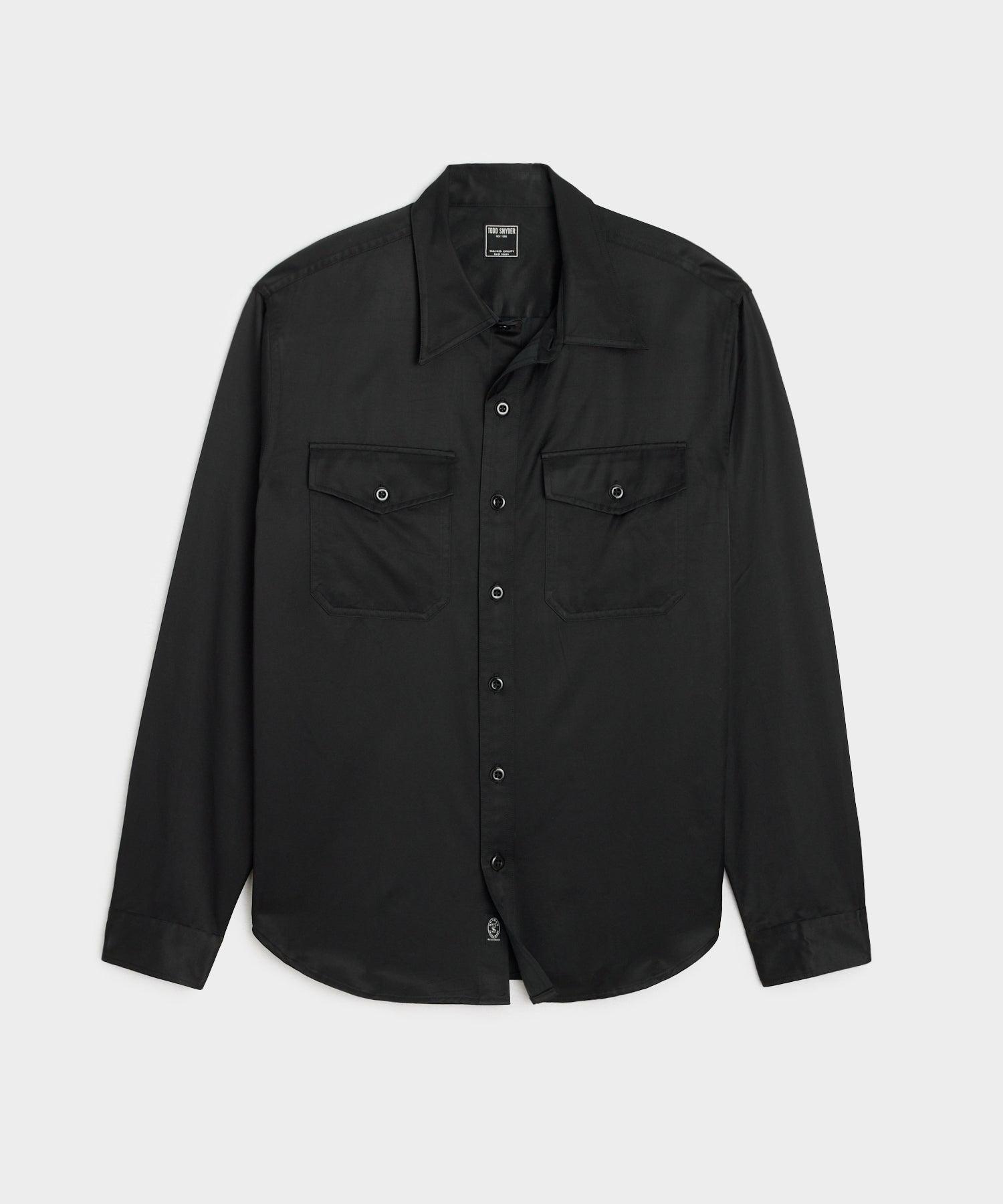 Japanese Sateen Utility Shirt in Pink Product Image