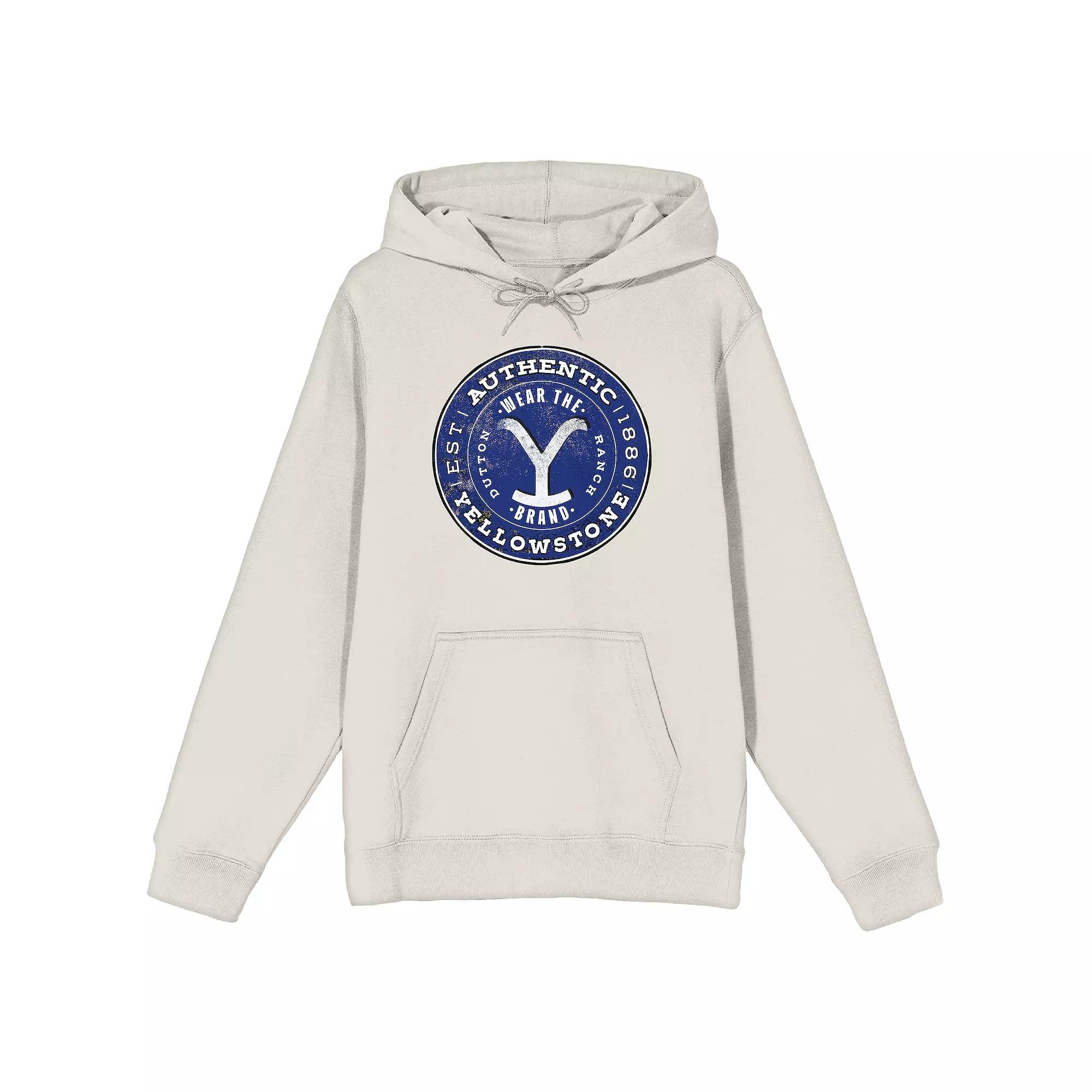 Men's Yellowstone Logo Hoodie, Size: XXL, White Product Image