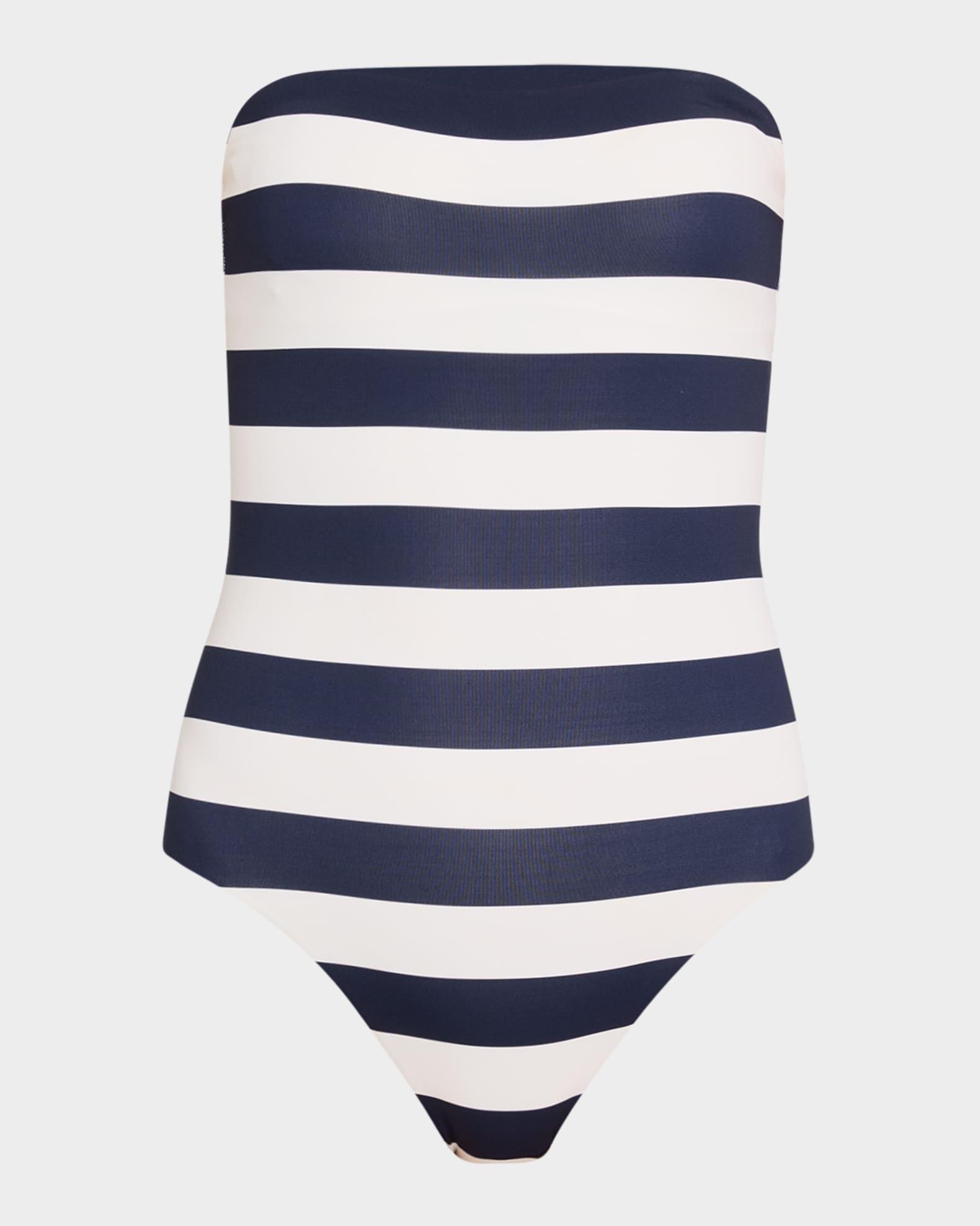 Alba Striped Strapless One-Piece Swimsuit Product Image