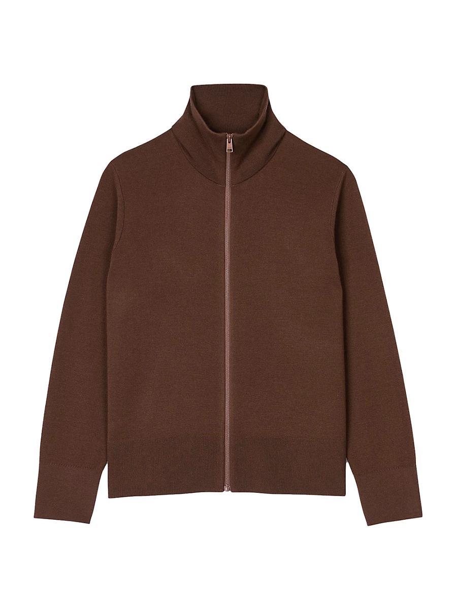 Sandro Zip Front Wool Cardigan Product Image