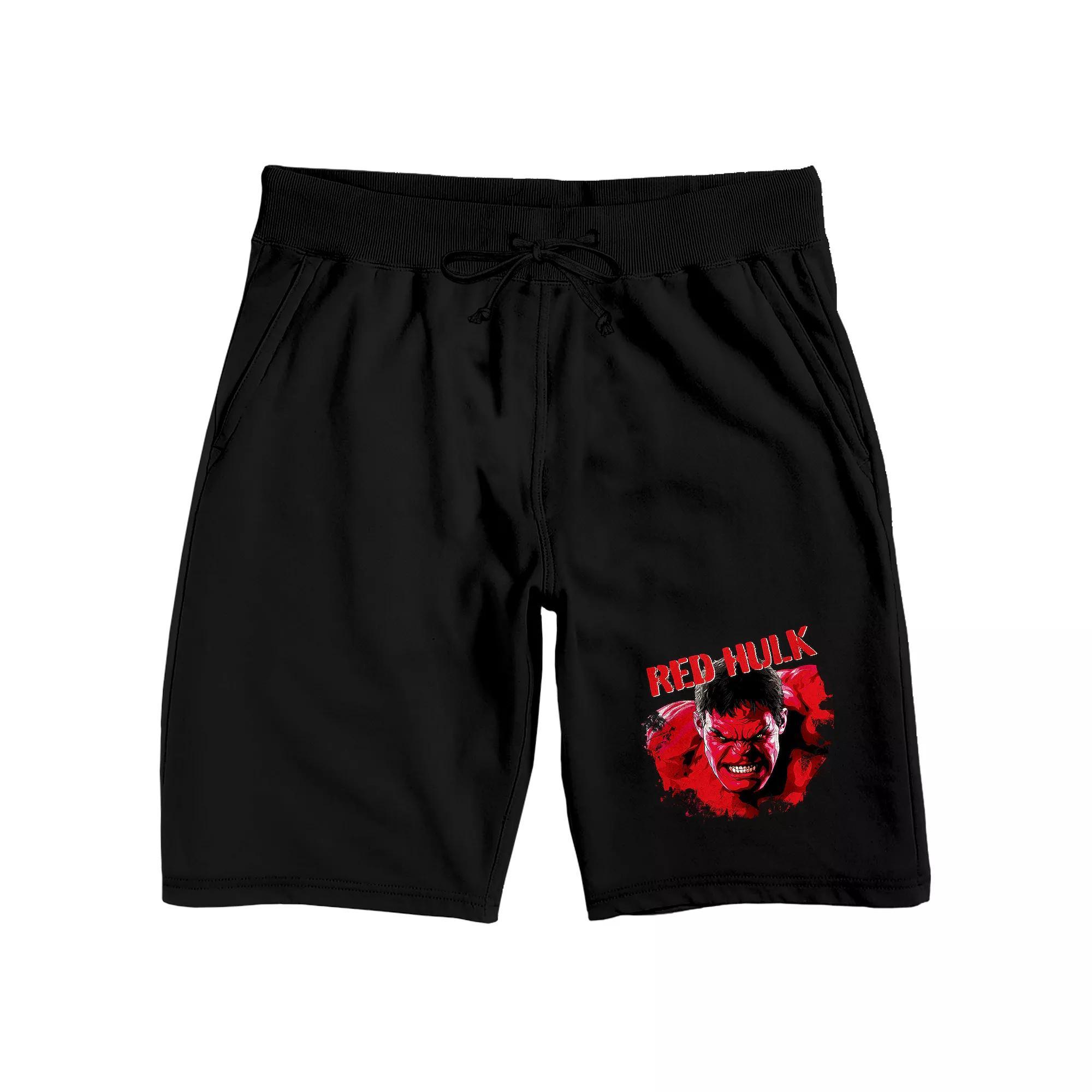 Men's Marvel Captain America New World Red Hulk 9-in. Sleep Shorts, Size: XXL, Black Product Image