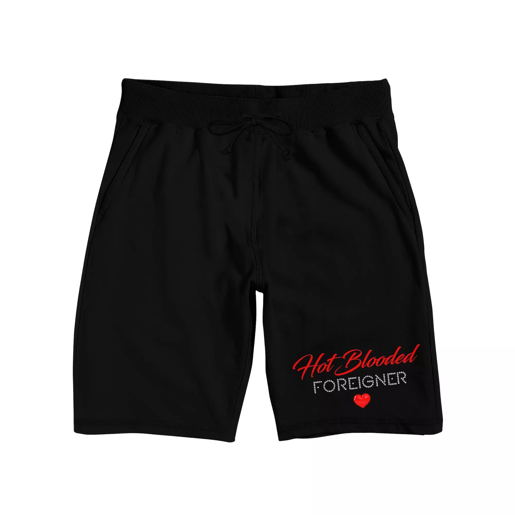 Men's Foreigner Hot Blooded Pajama Shorts, Size: Small, Black Product Image