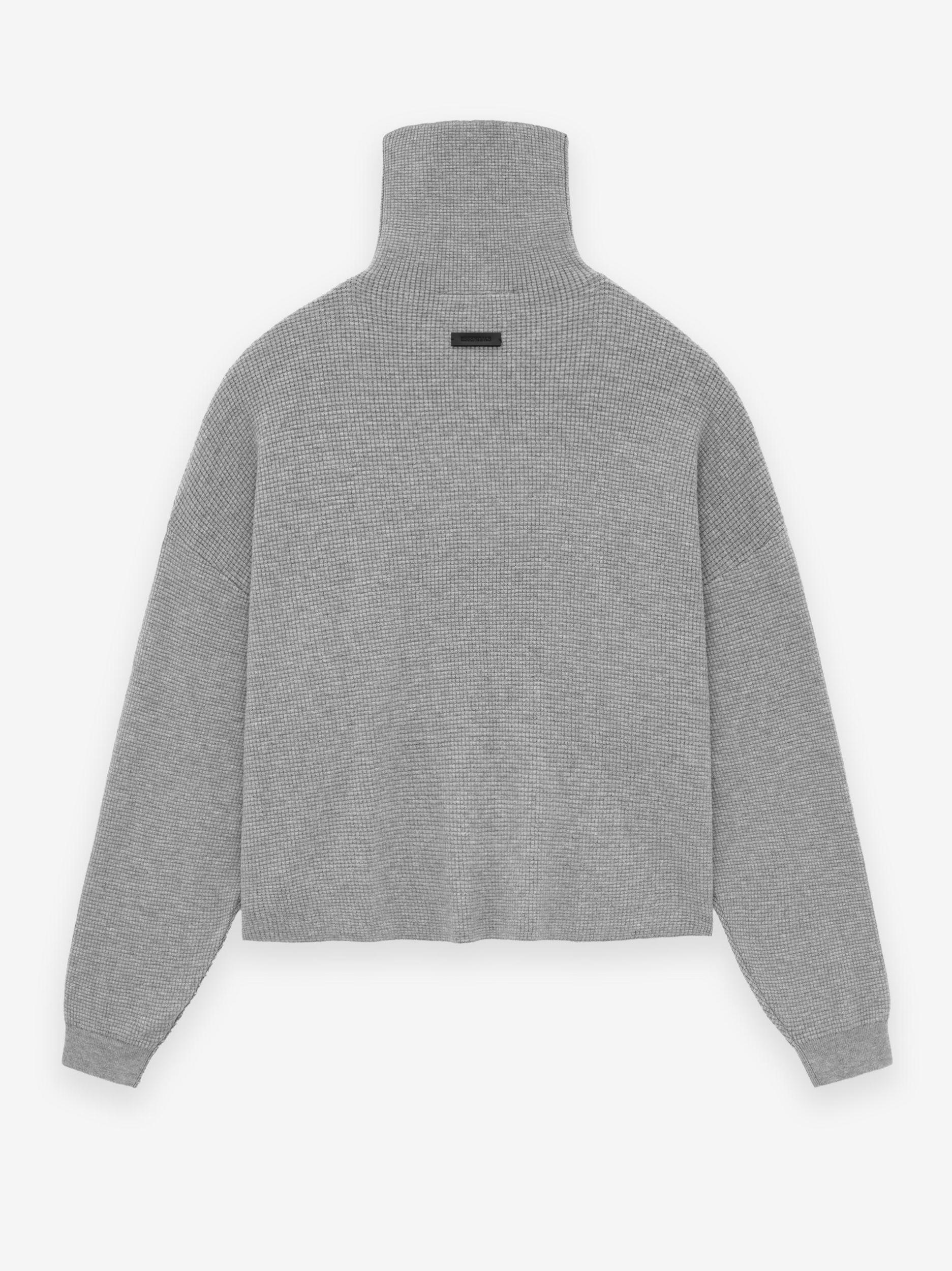 Women's Heavy Waffle Cropped Turtleneck Female Product Image