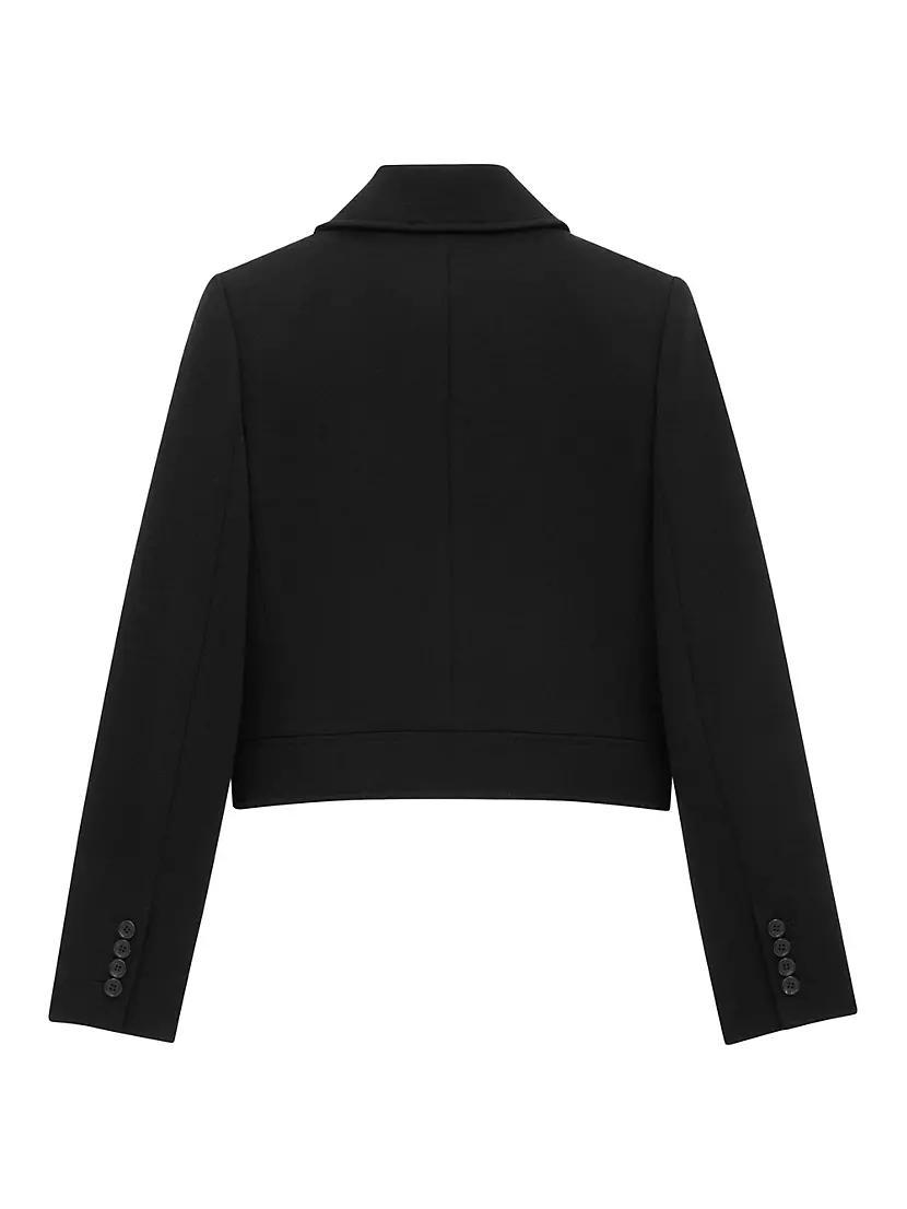Cropped Jacket in Wool-Blend Jersey Product Image
