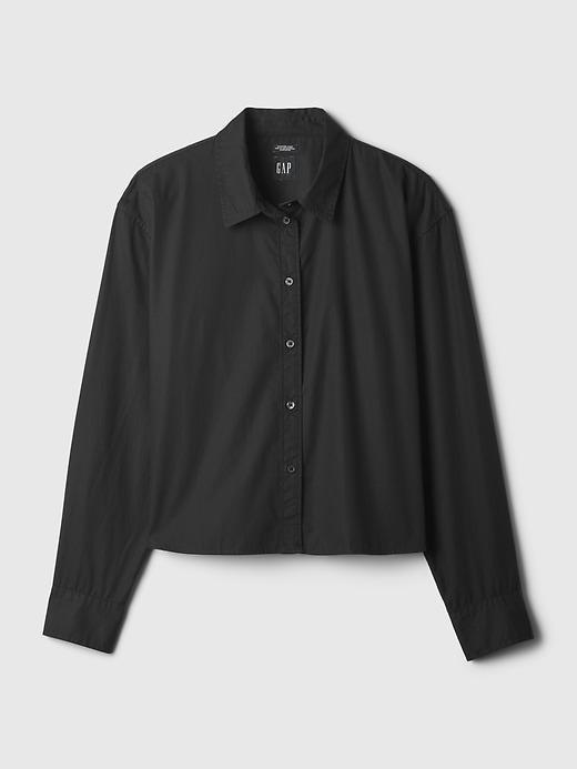 Organic Cotton Poplin Cropped Shirt Product Image
