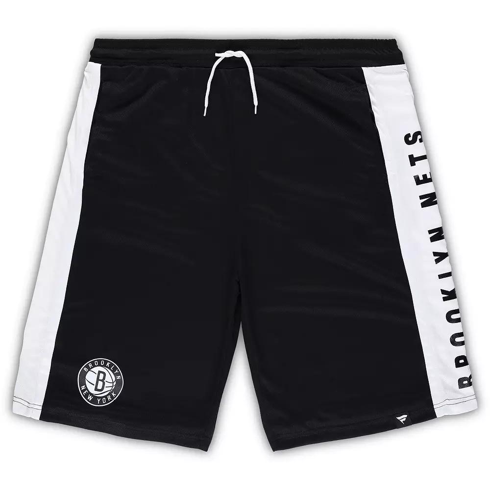 Men's Fanatics Branded Black Brooklyn Nets Big & Tall Referee Iconic Mesh Shorts, Size: 4XB Product Image