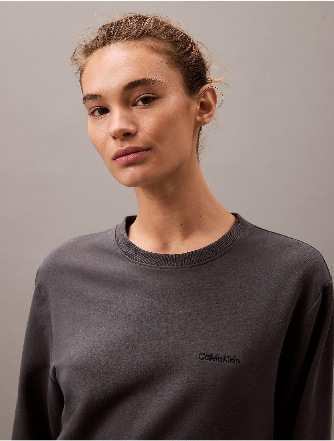 Calvin Klein Womens Modern Cotton Holiday Sweatshirt - Red - XS Product Image